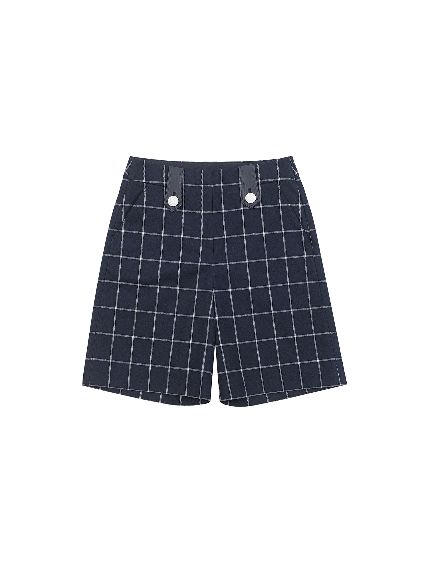 Window Check Bermuda Pants_Navy (Q0B740149)