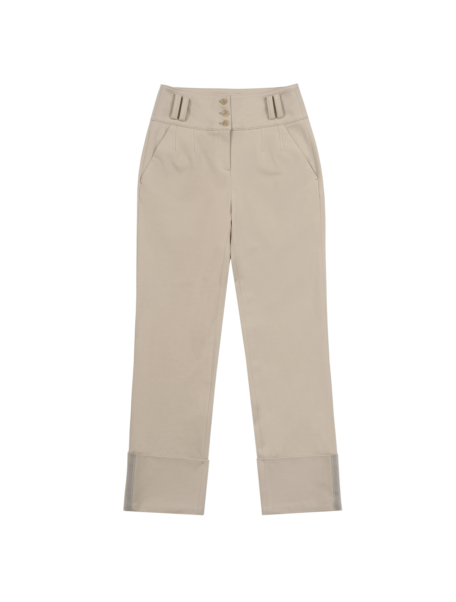 High-Waist Roll Up Pants_Light Beige (Q0B730351)