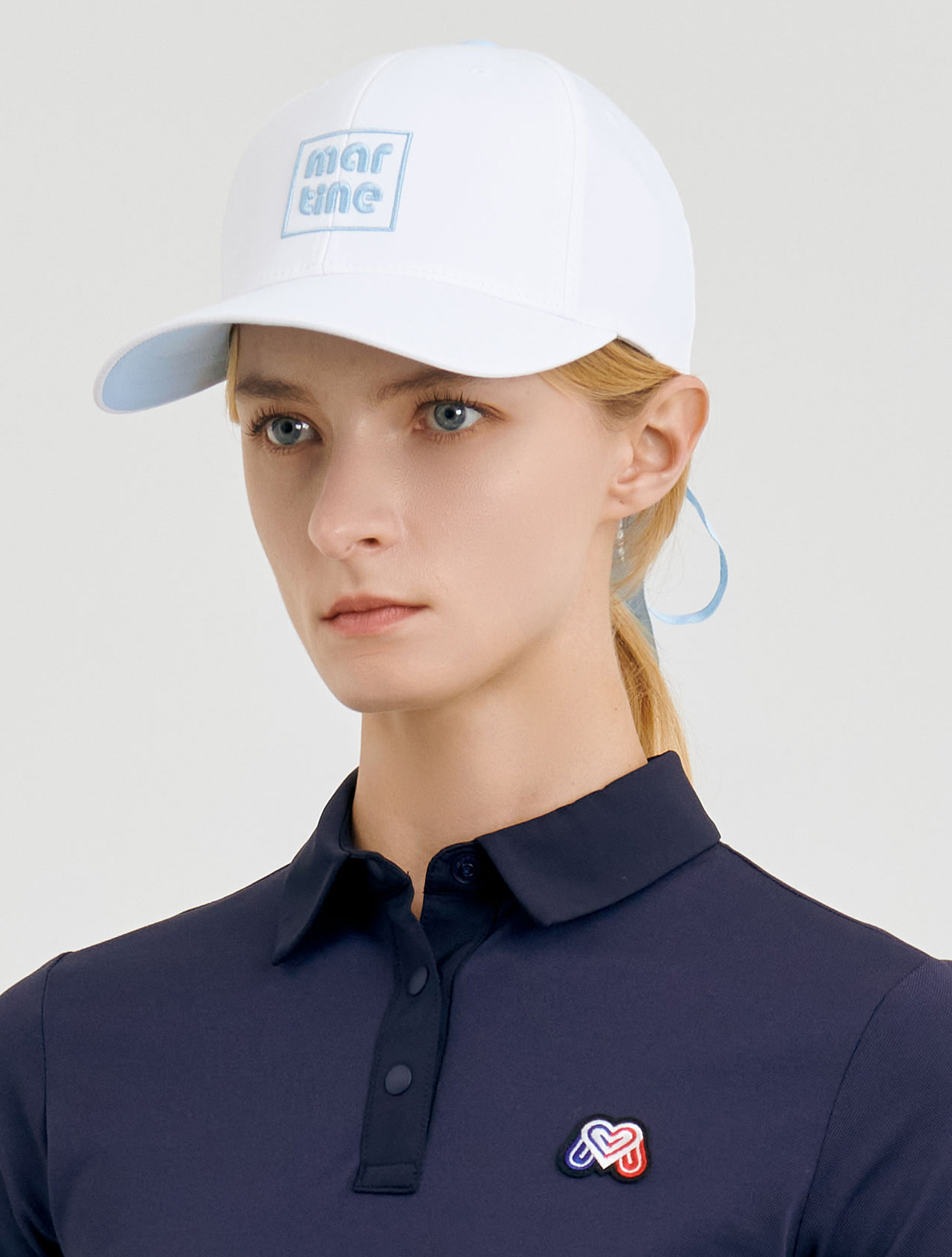 Ribbon Point Golf Cap_White (QWADCP10631)