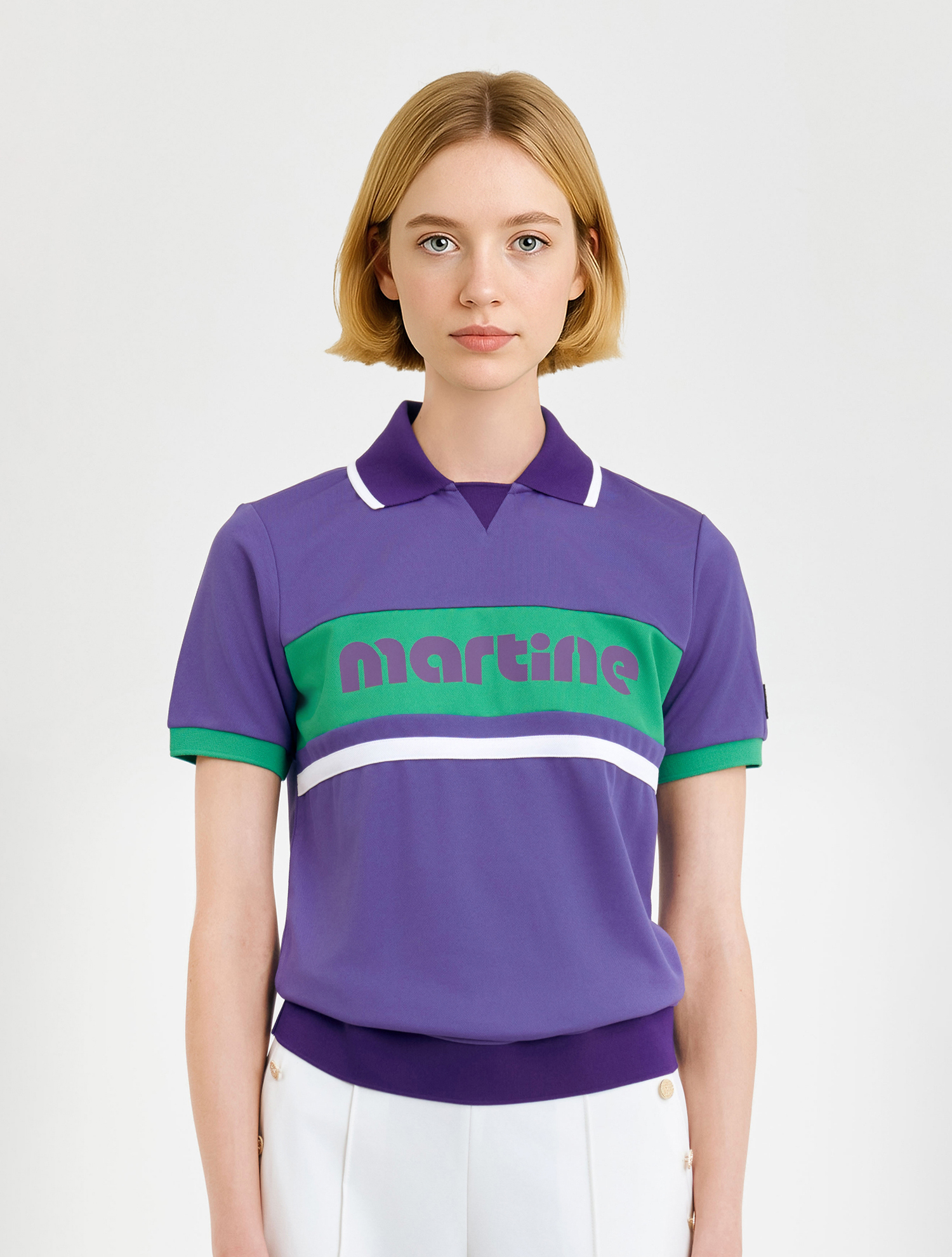 One Point Block Polo Shirts_Navy (QW0DKS21249)