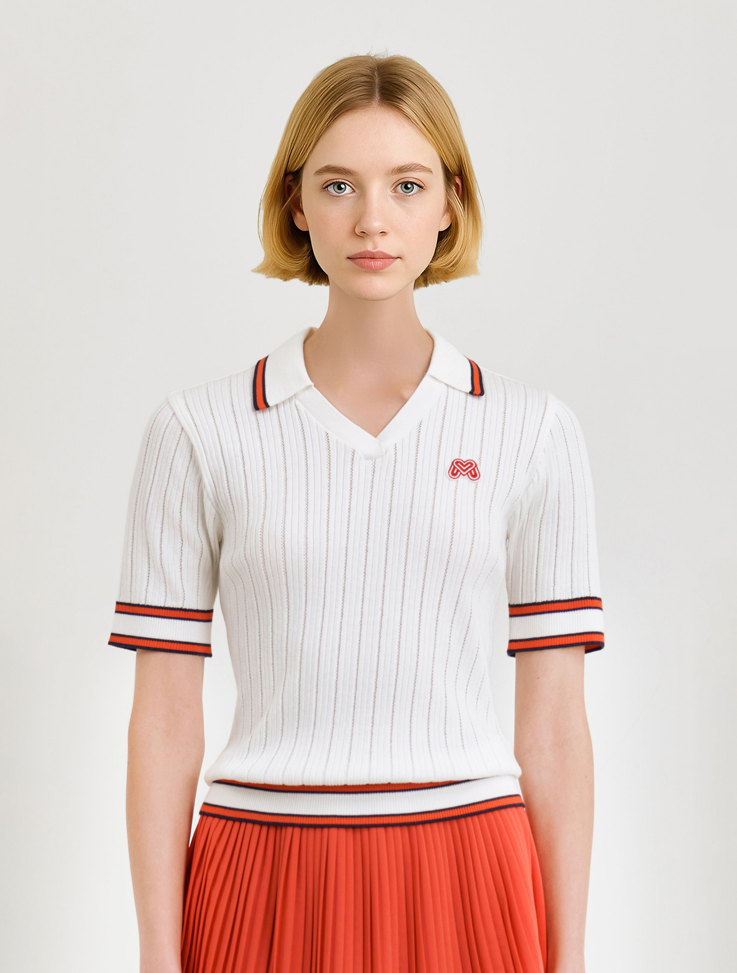 Tip Point Collar Sweater_White (QW0DRD20431)