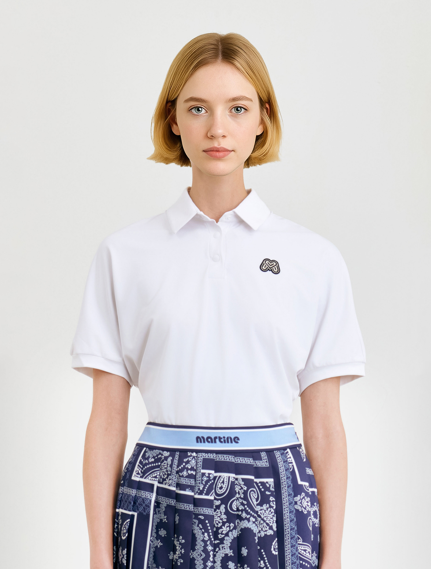Stretch Raglan Polo Shirts_White (QW0DKS20431)