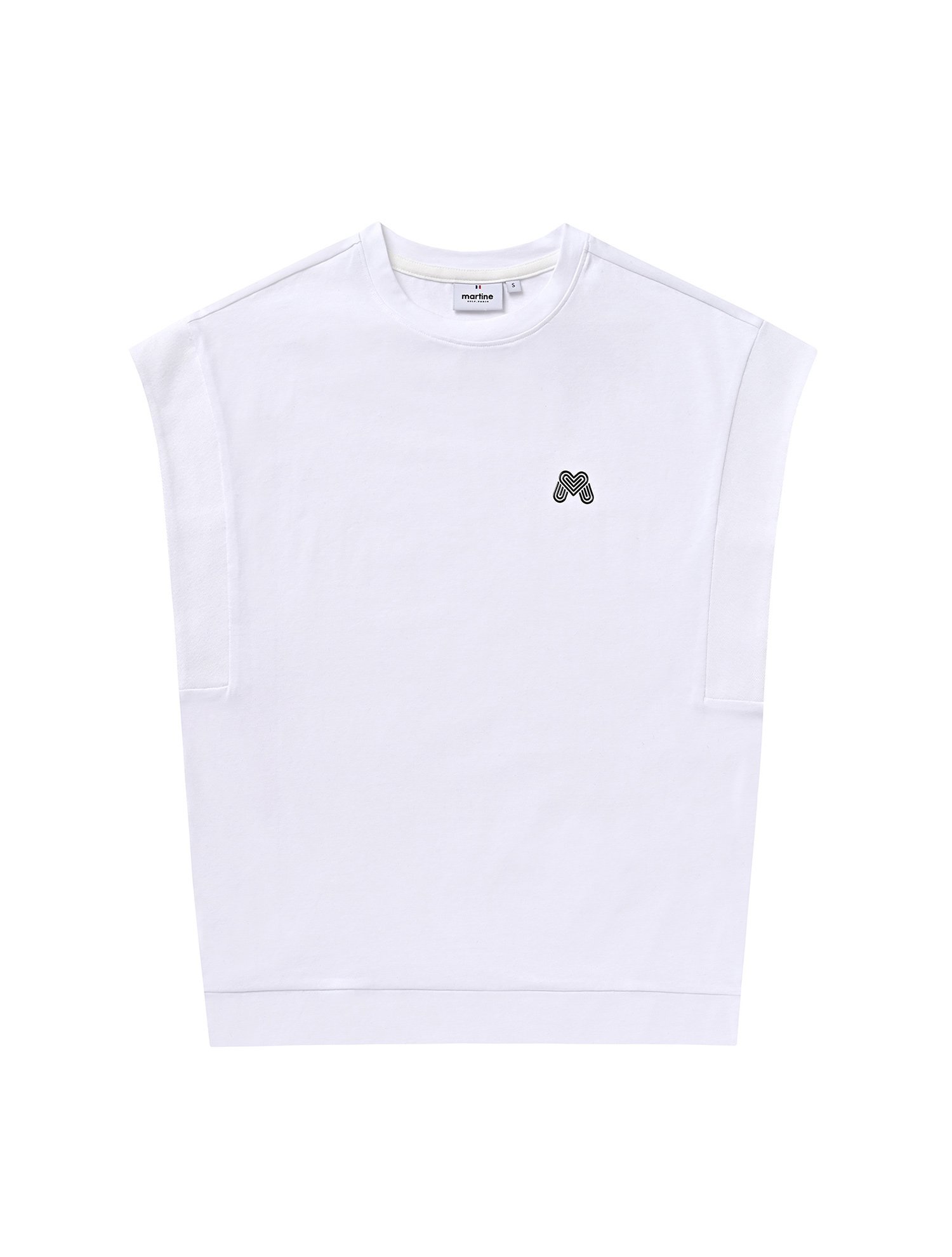 Round Sleeveless Shirts_White (QW0DKS22431)