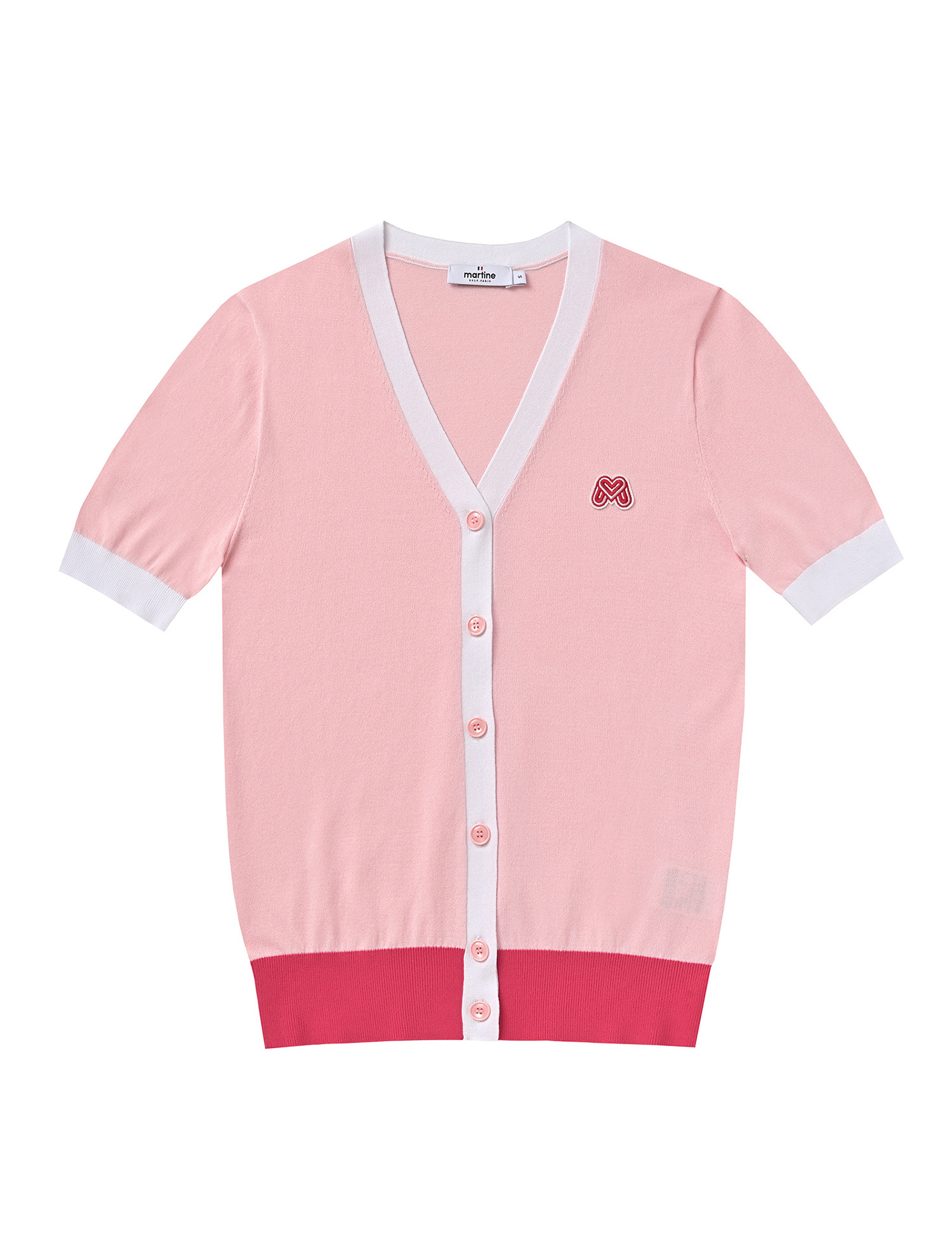 Short Sleeve Cardigan_L/Pink (QW0DCD20171)