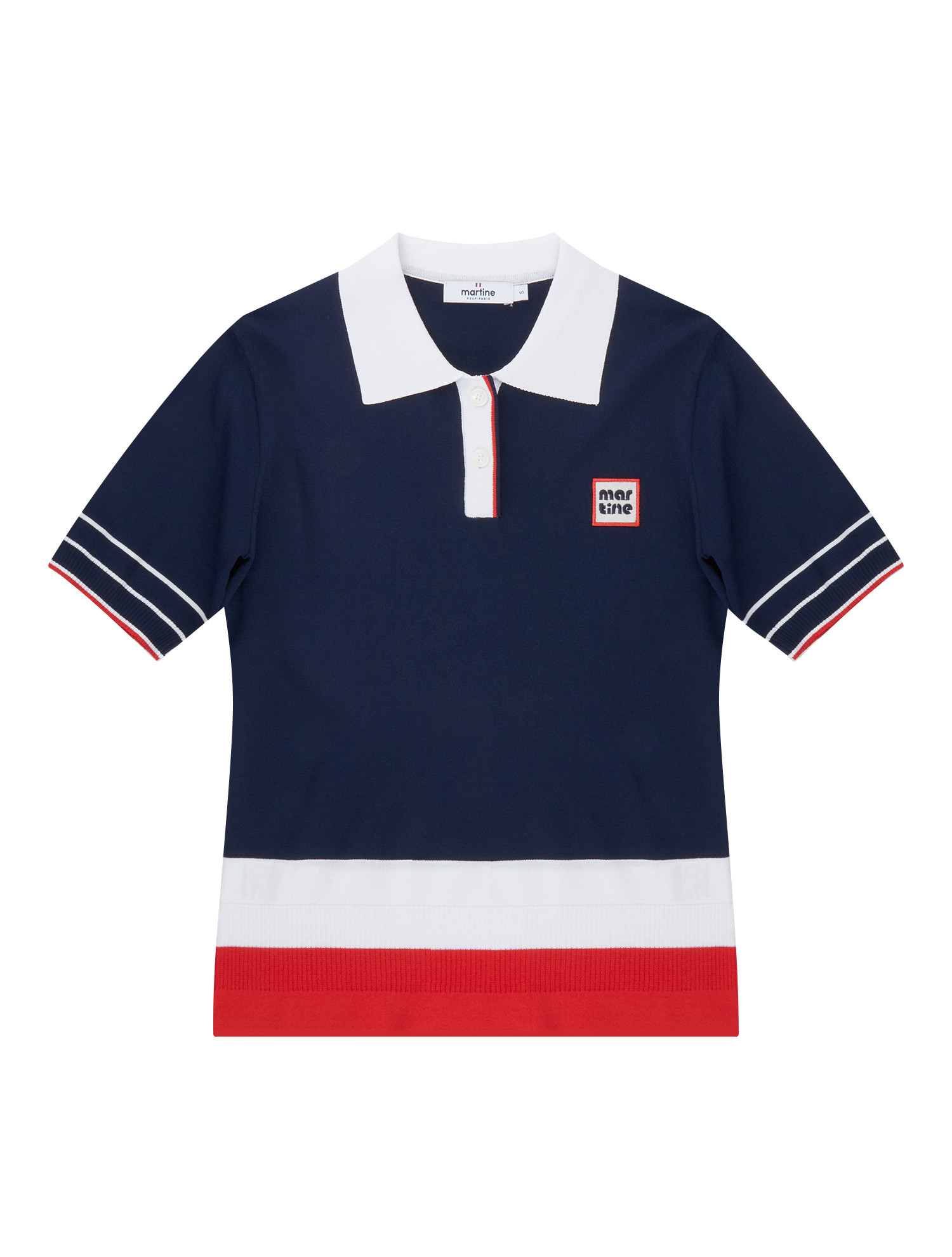 Color Combi Collar Sweater_Navy (QW0DRD20649)