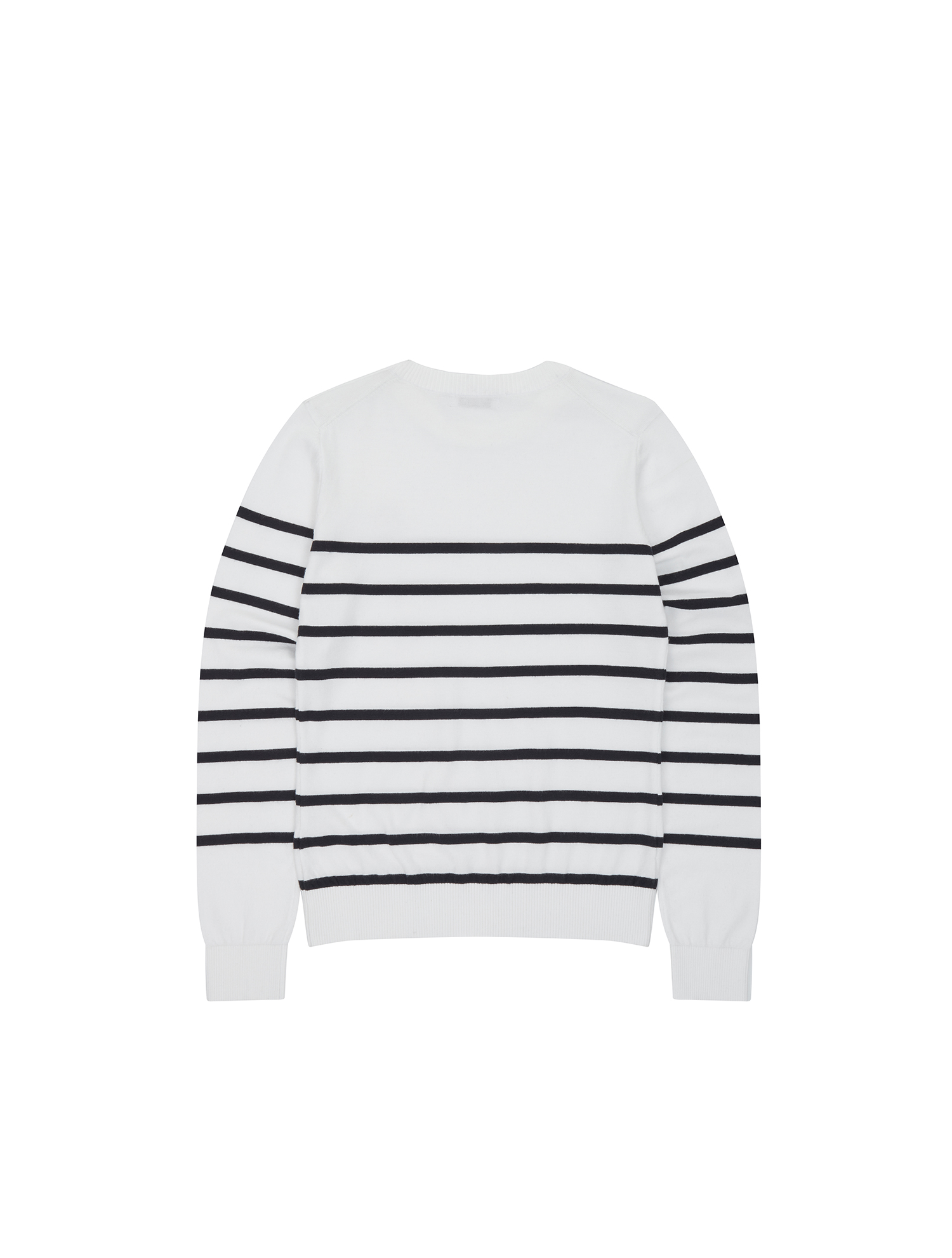 Stripe Round Knit_White (Q0B230531)