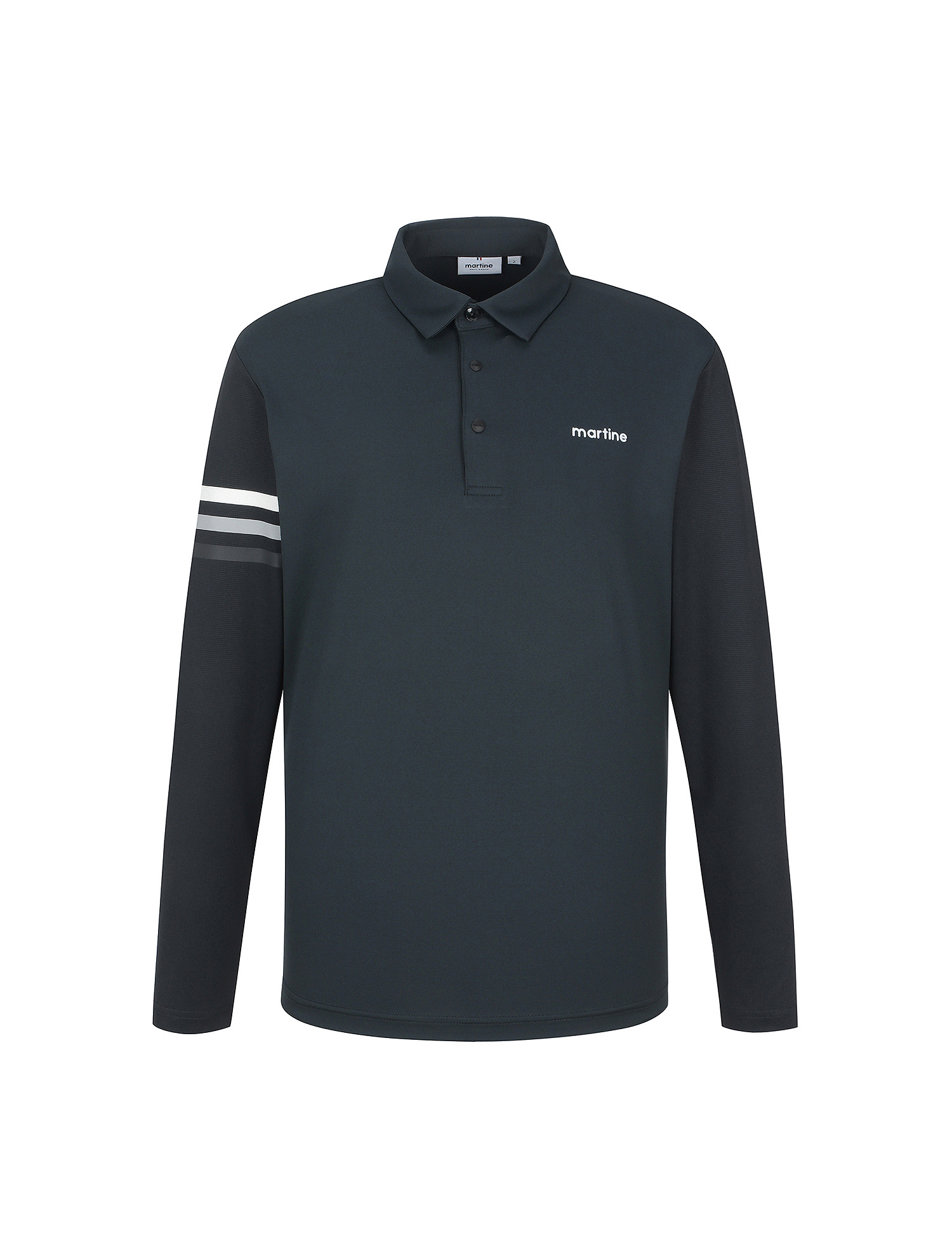 Sleeve Point Polo Shirts_Black (Men) (QM0EKS10239)