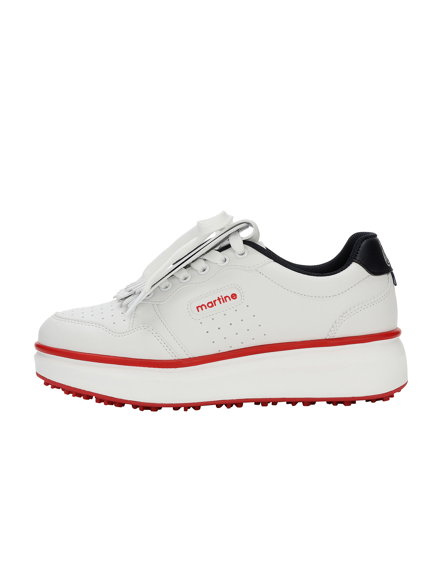 Color Tassel Spikeless Sneakers_Navy (QWAESH00249)