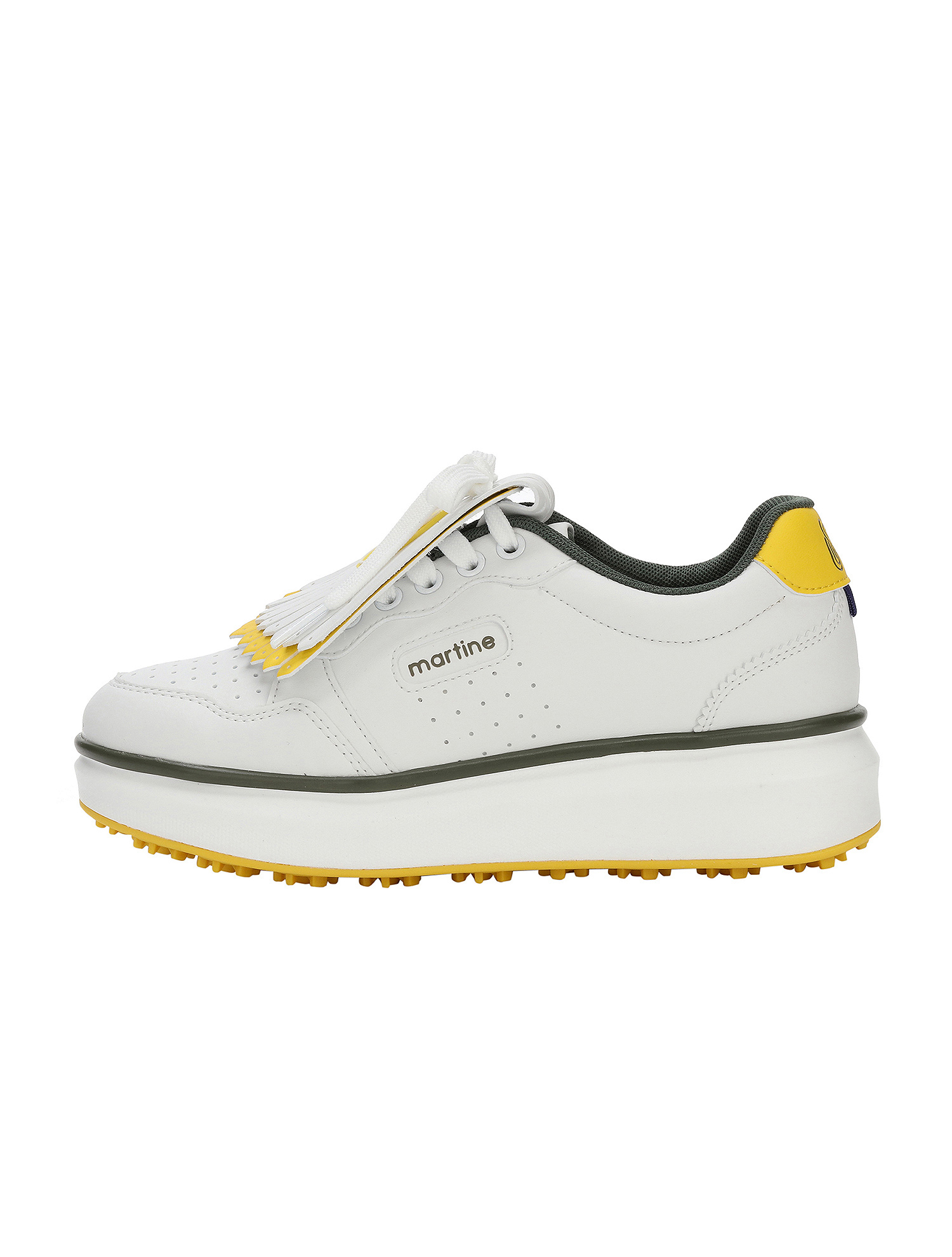 Color Tassel Spikeless Sneakers_Yellow (QWAESH00263)