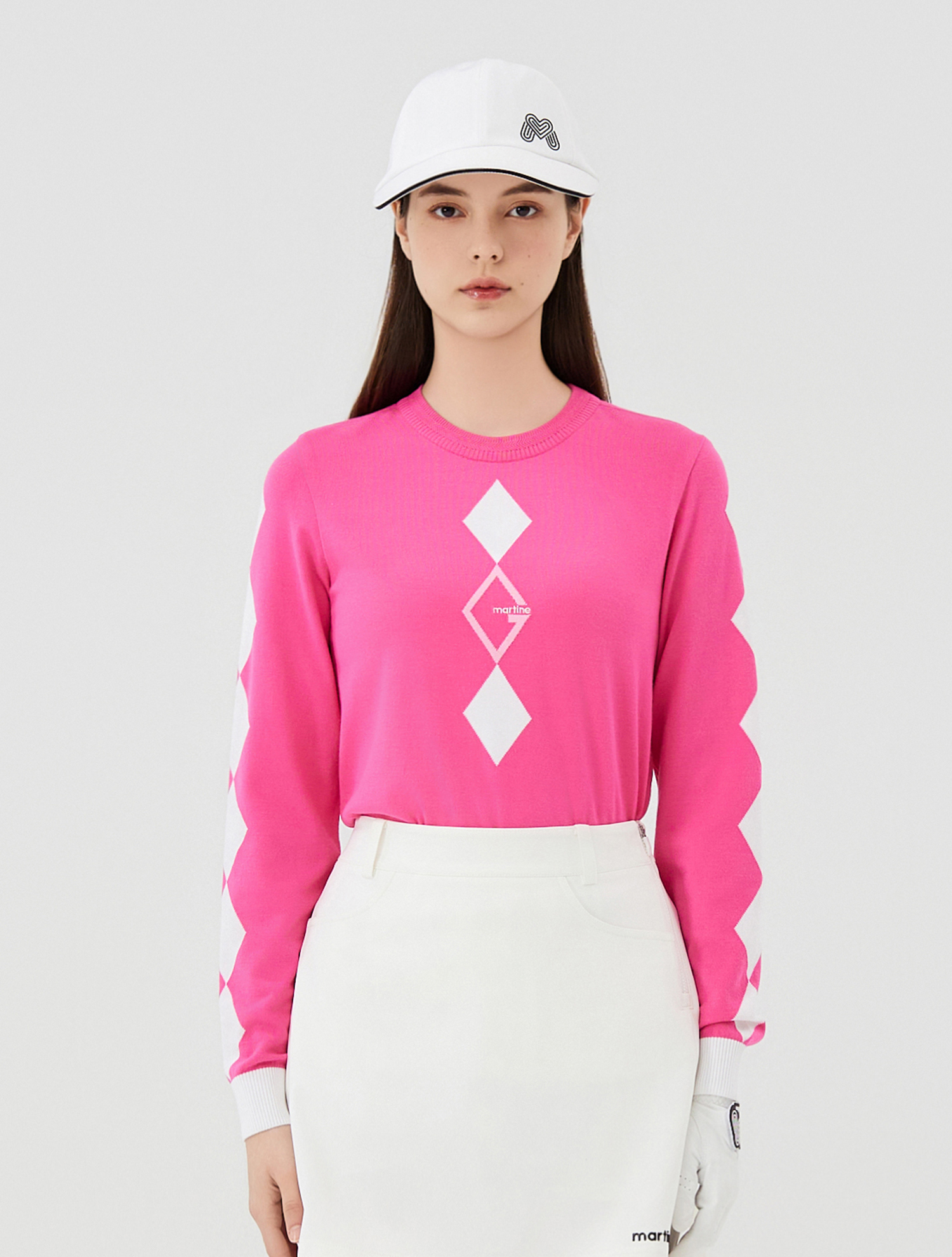 Symbol Round Neck Pullover_Pink (QW0ENI10473)