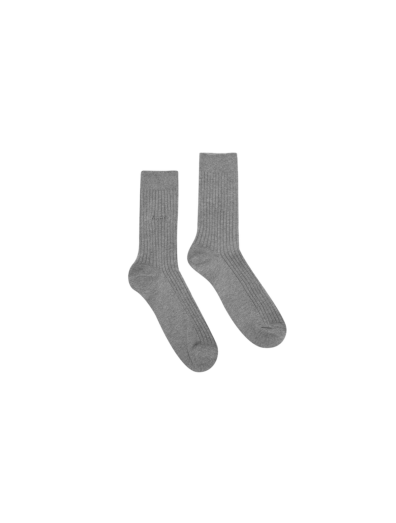 Basic Middle Socks_M/Grey (Men) (QMAESC10736)