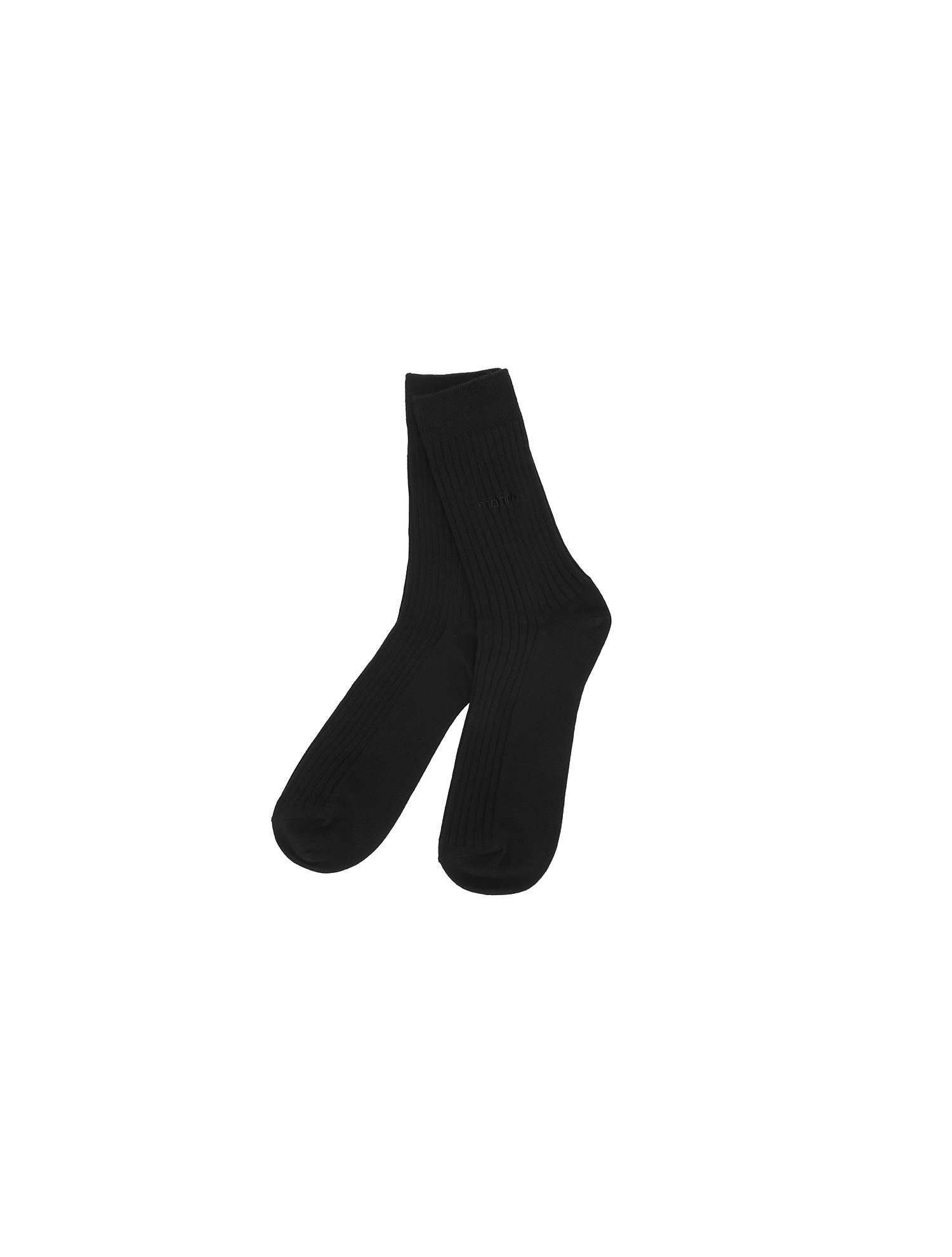 Basic Middle Socks_Black (Men) (QMAESC10739)