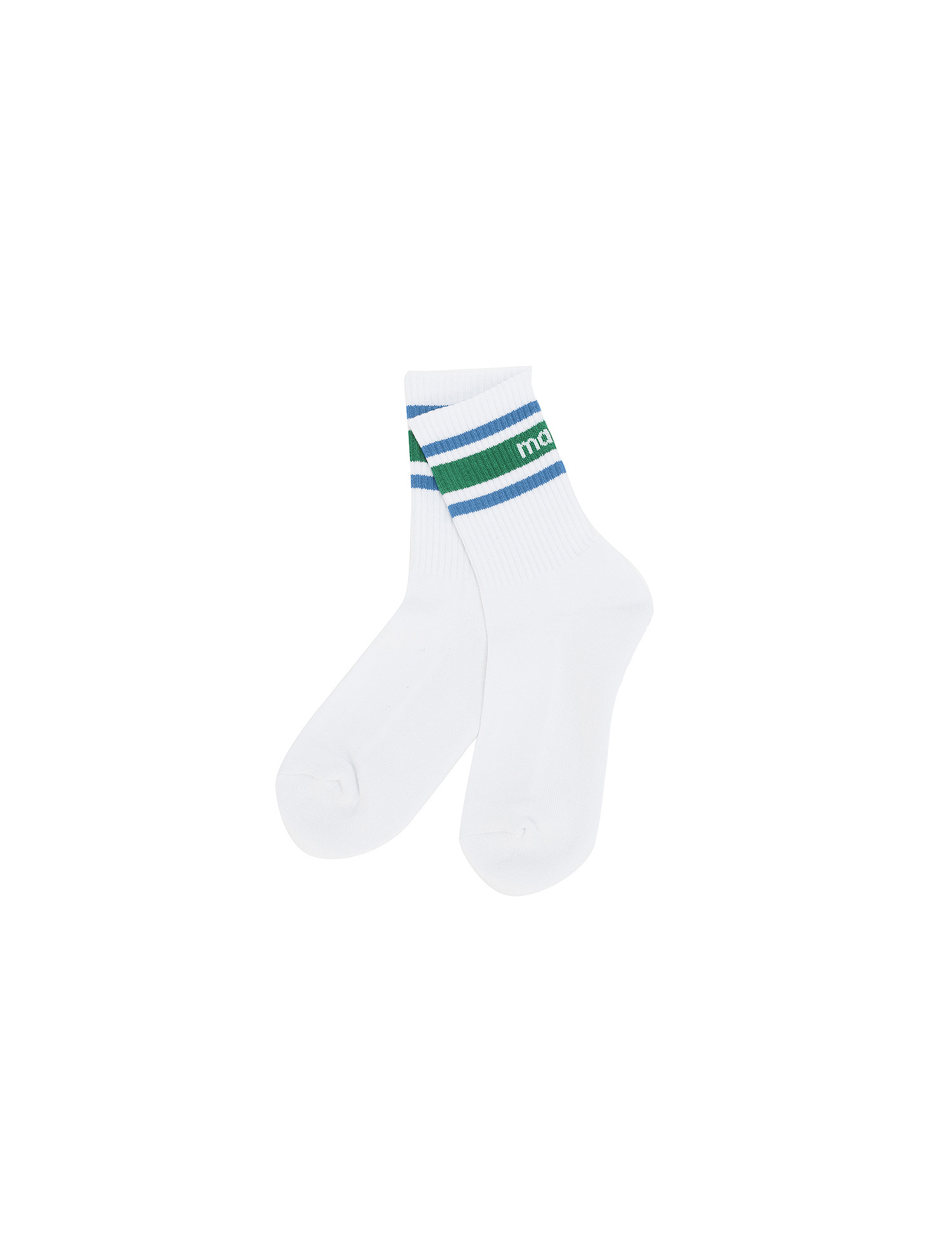 Stripe Logo Middle Socks_Green (QWAESC10422)