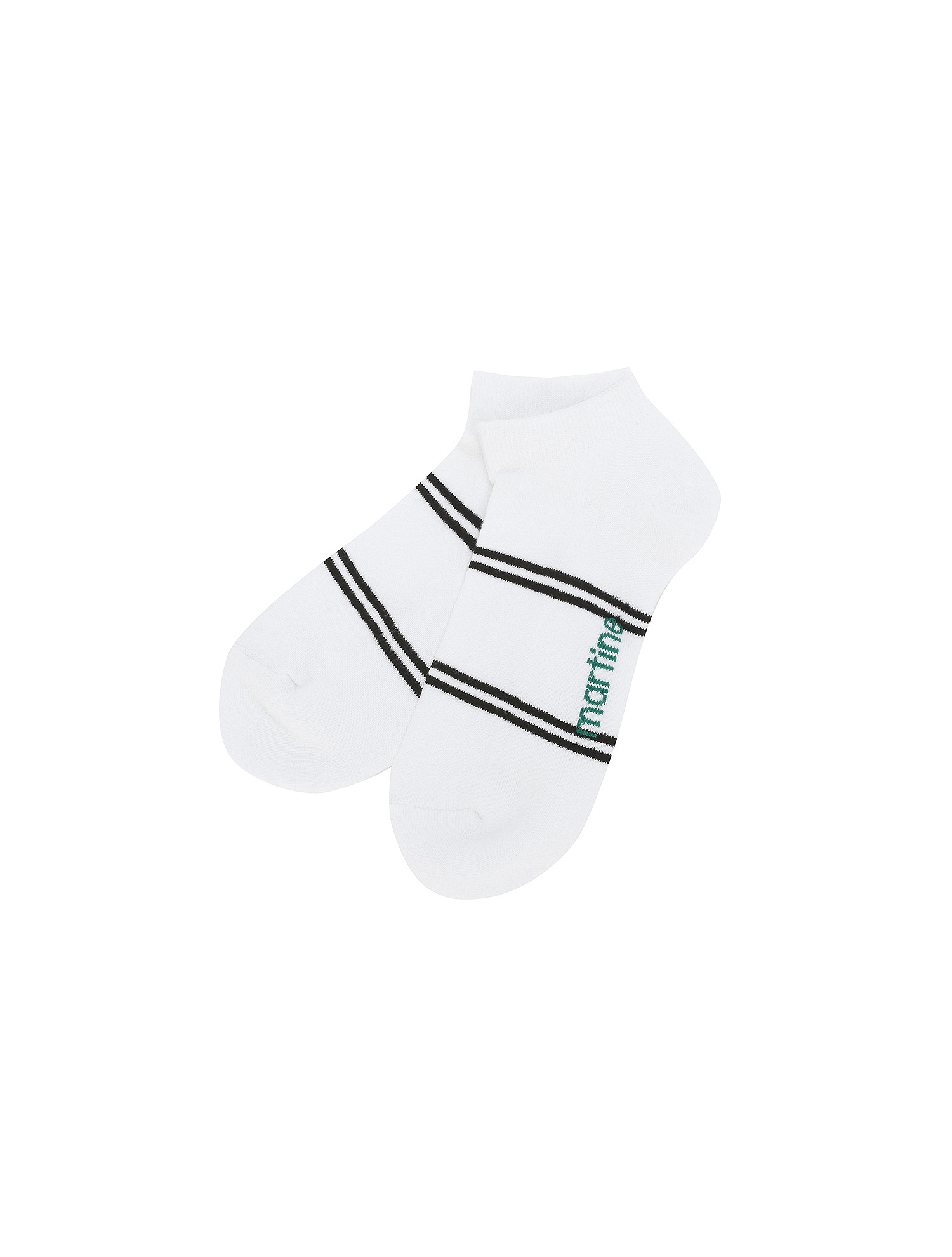 Stripe Short Socks_White (Men) (QMAESC10231)