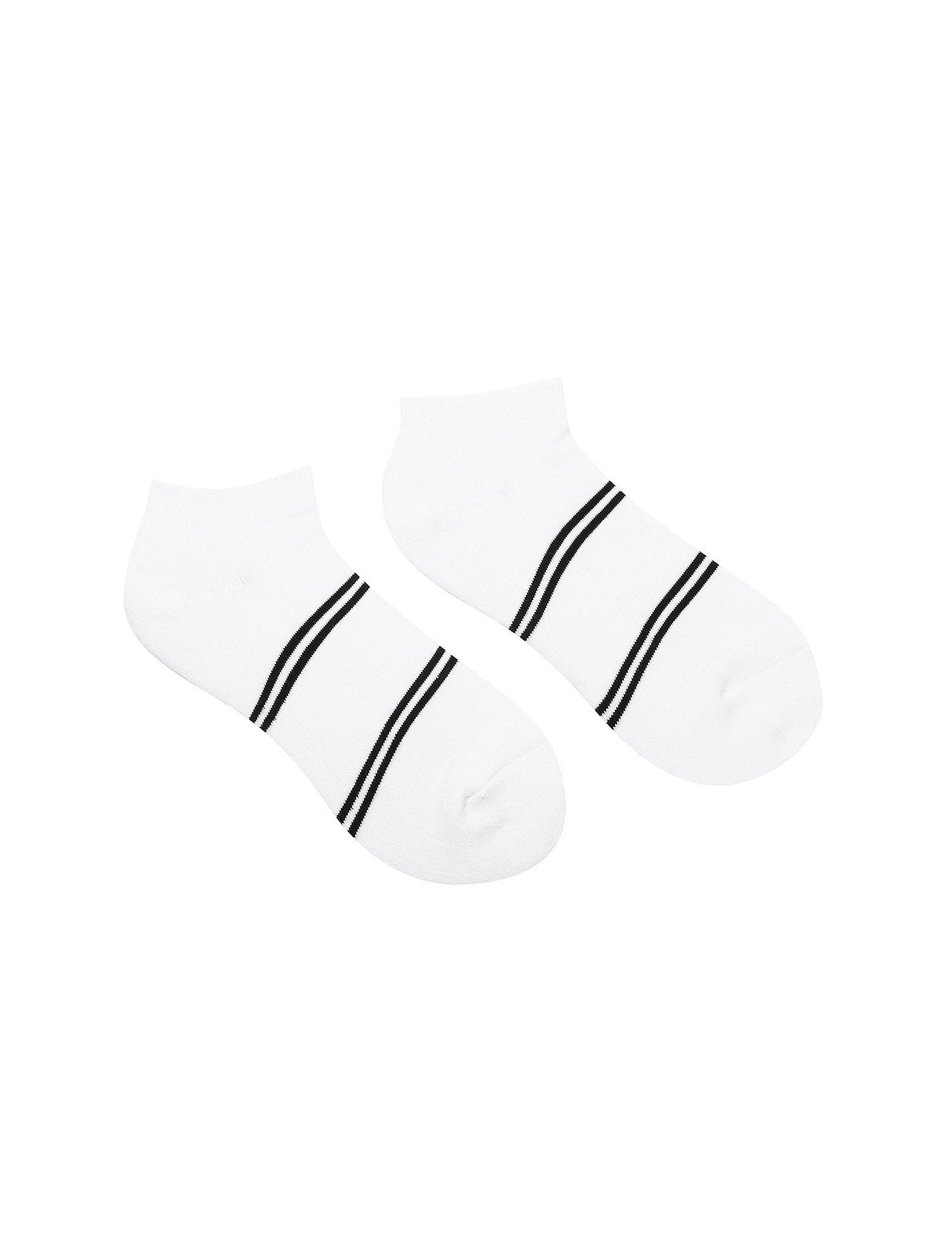 Stripe Short Socks_White (Men) (QMAESC10231)
