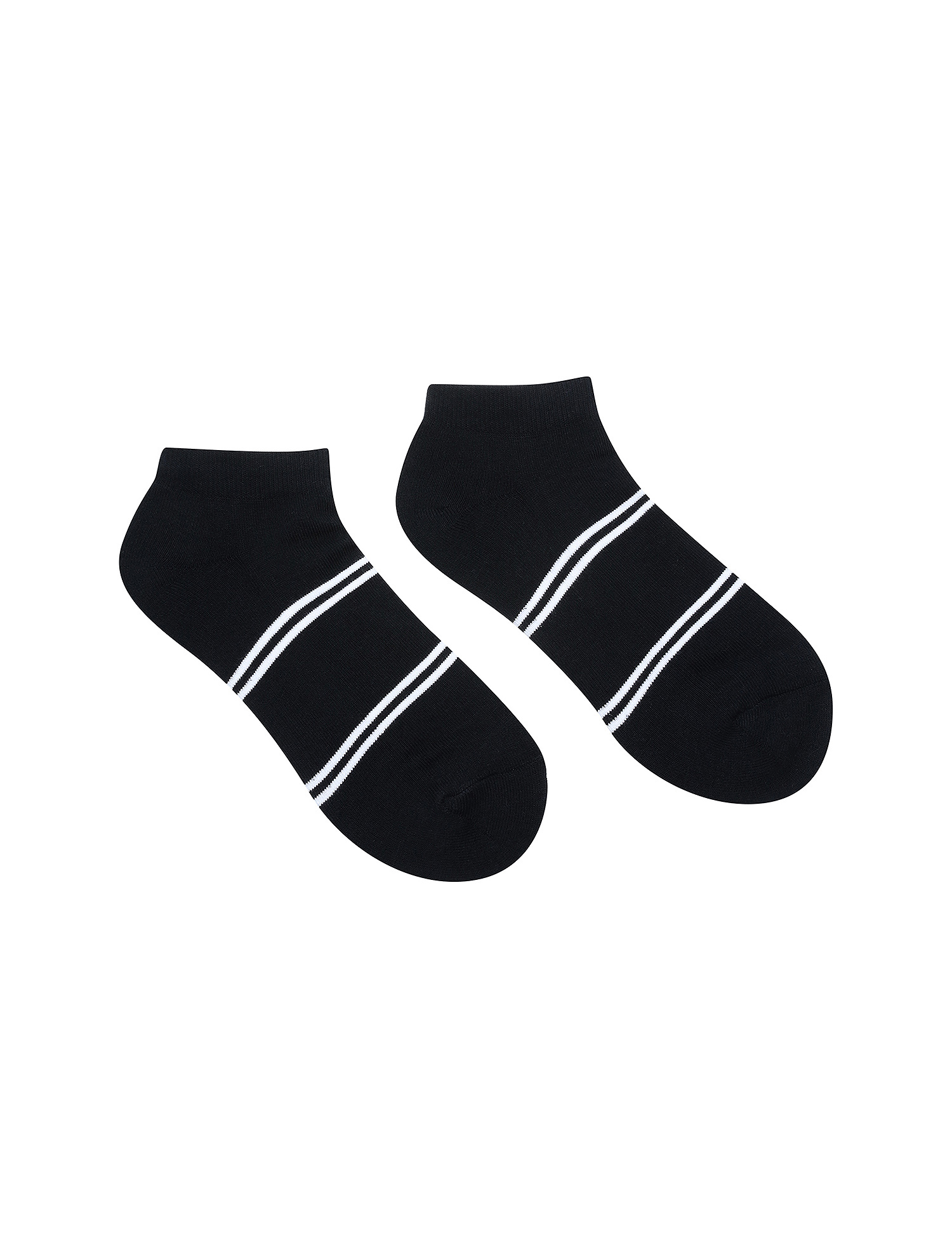 Stripe Short Socks_Navy (Men) (QMAESC10249)