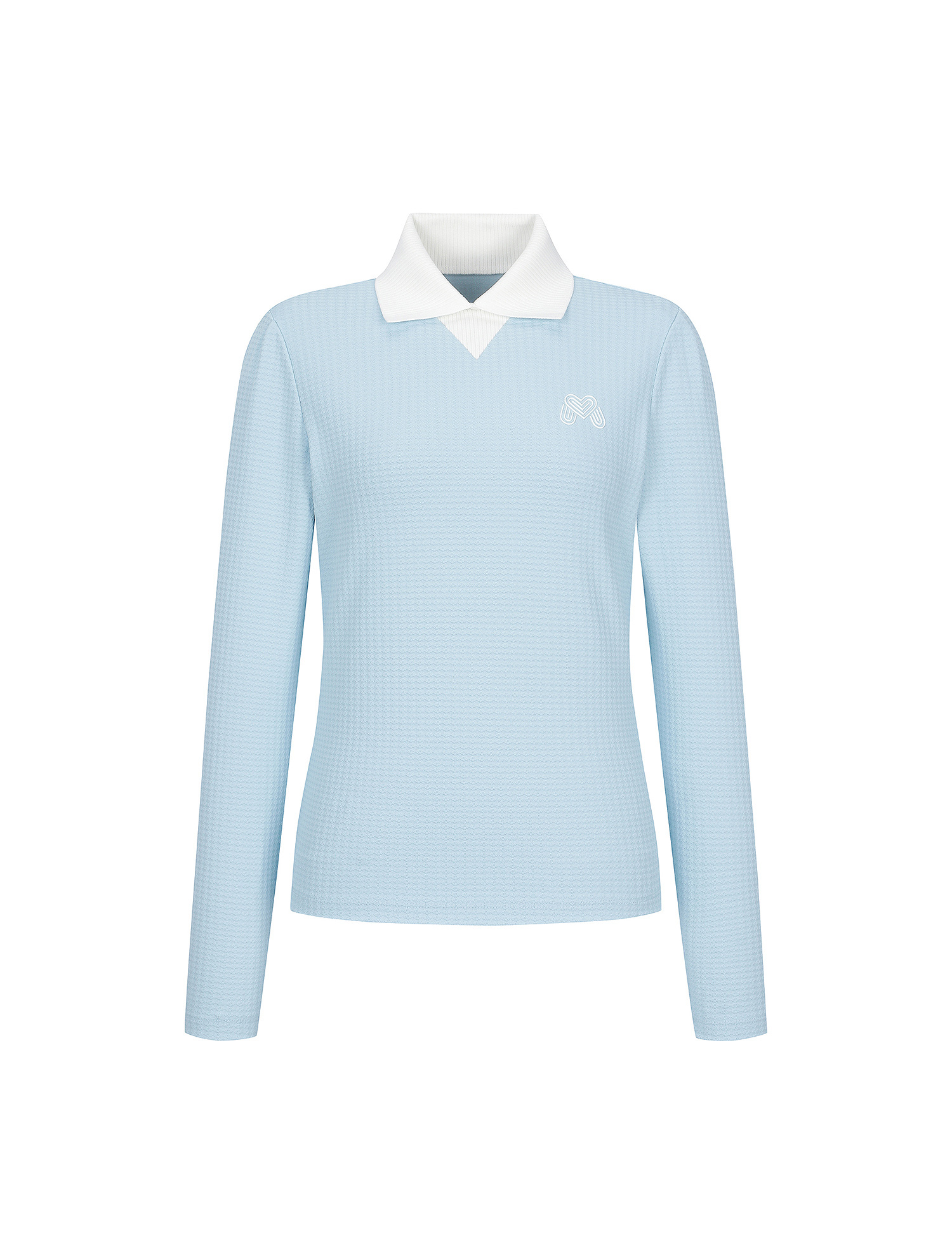Pullover Knit Collar Shirts_S/Blue (QW0EKS10342)