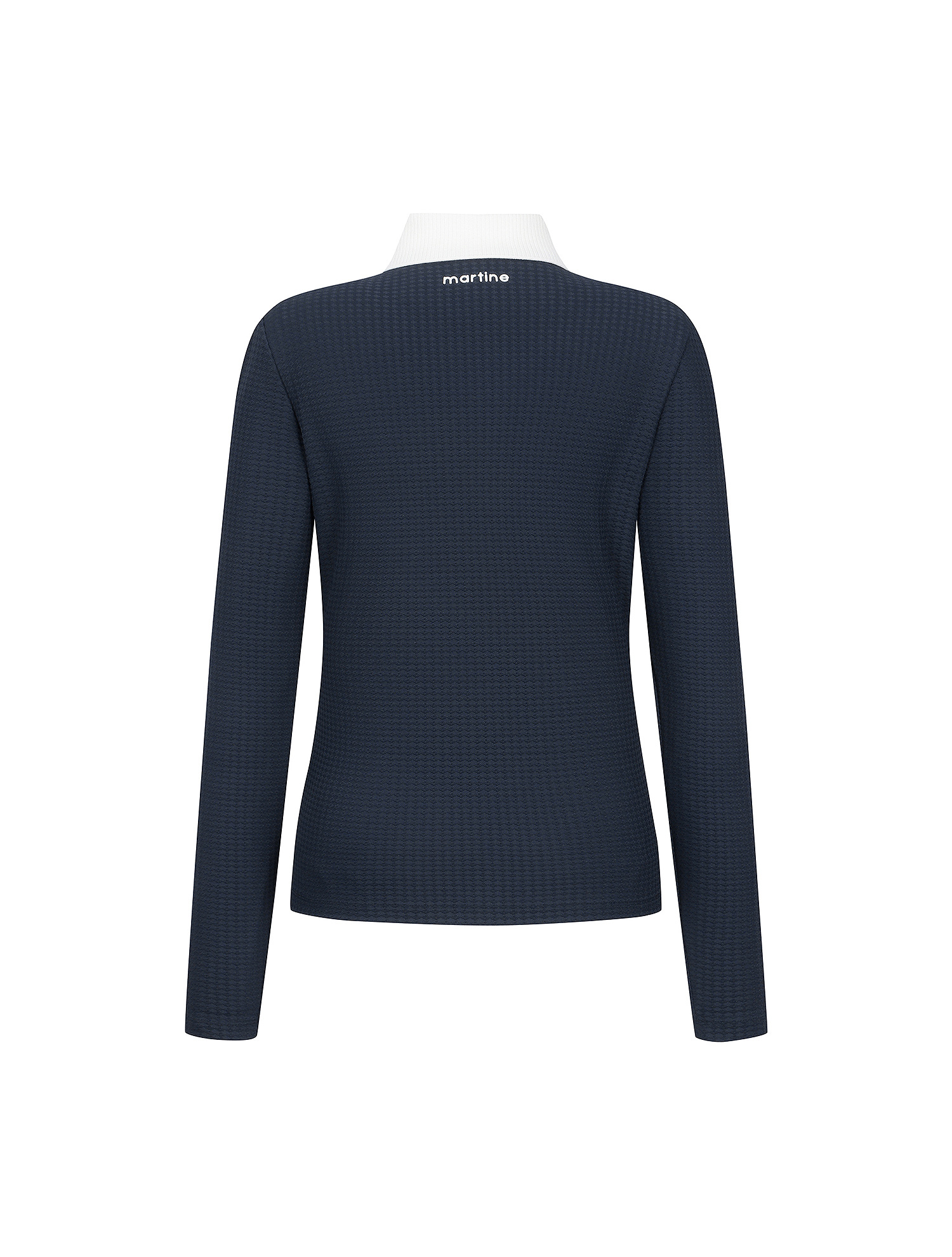 Pullover Knit Collar Shirts_Navy (QW0EKS10349)
