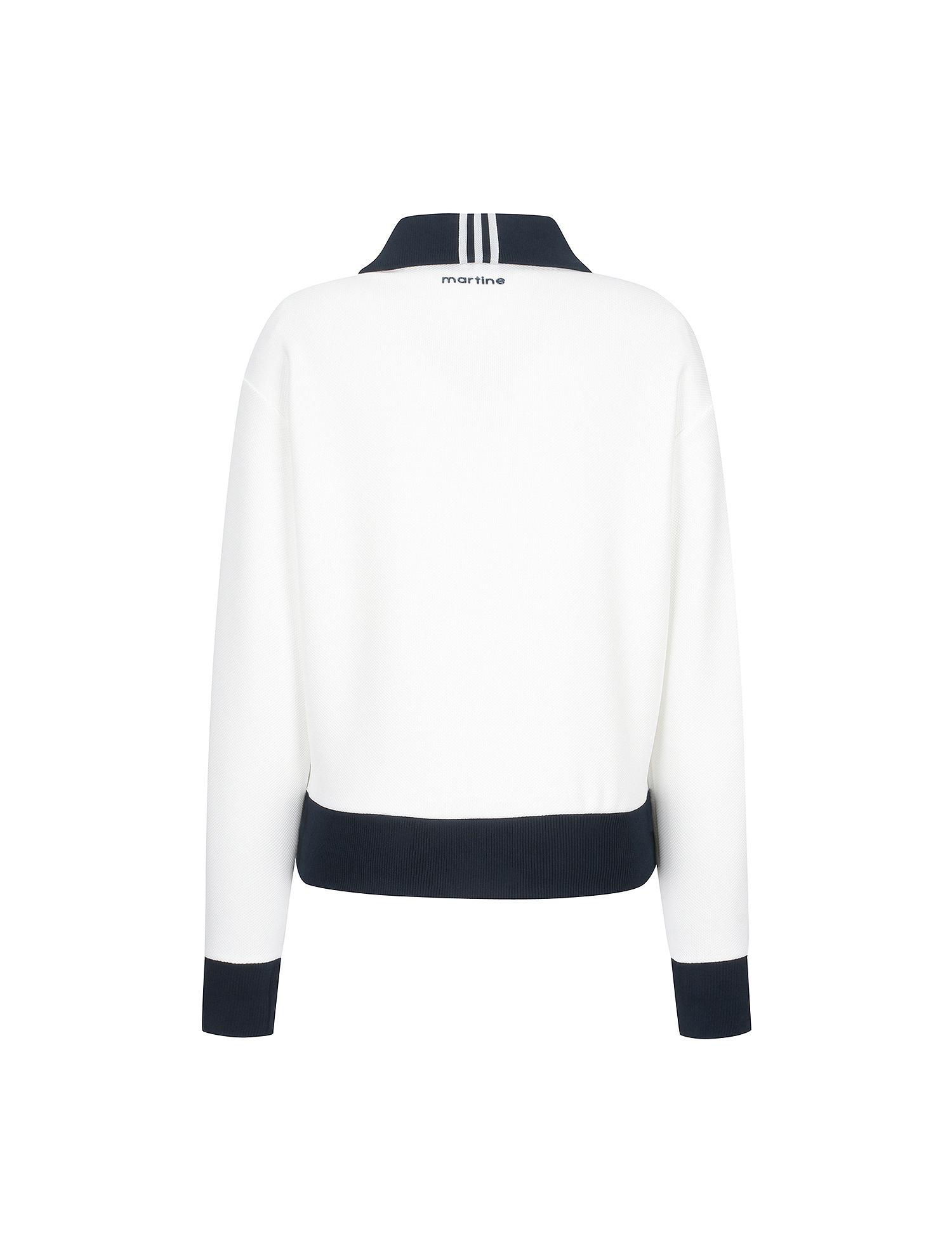 Knit Collar Half Zip-up Shirts_O/White (QW0EKS10530)