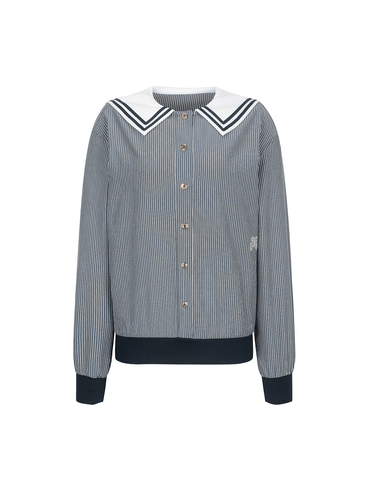 Stripe Blouson Shirts_Navy (QW0EKS10849)