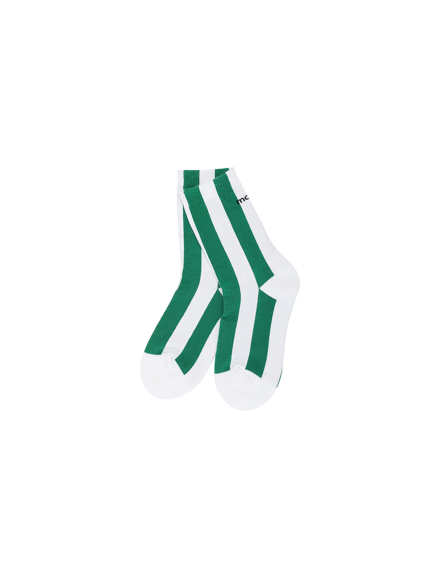 Vertical Stripe Middle Socks_Green (QWAESC10322)