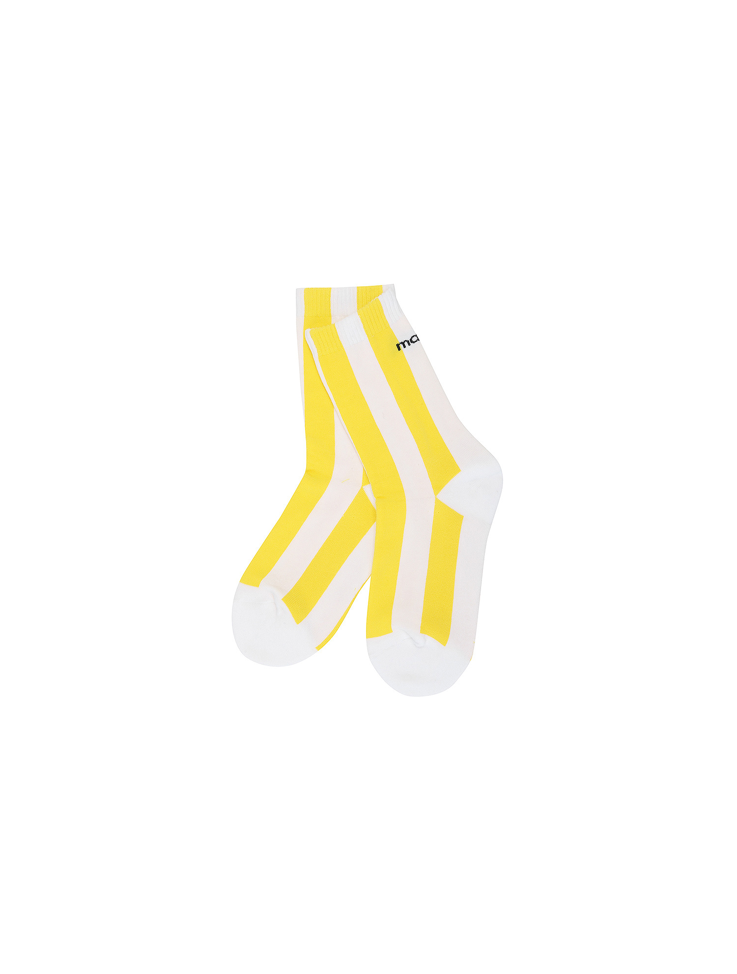 Vertical Stripe Middle Socks_Yellow (QWAESC10363)