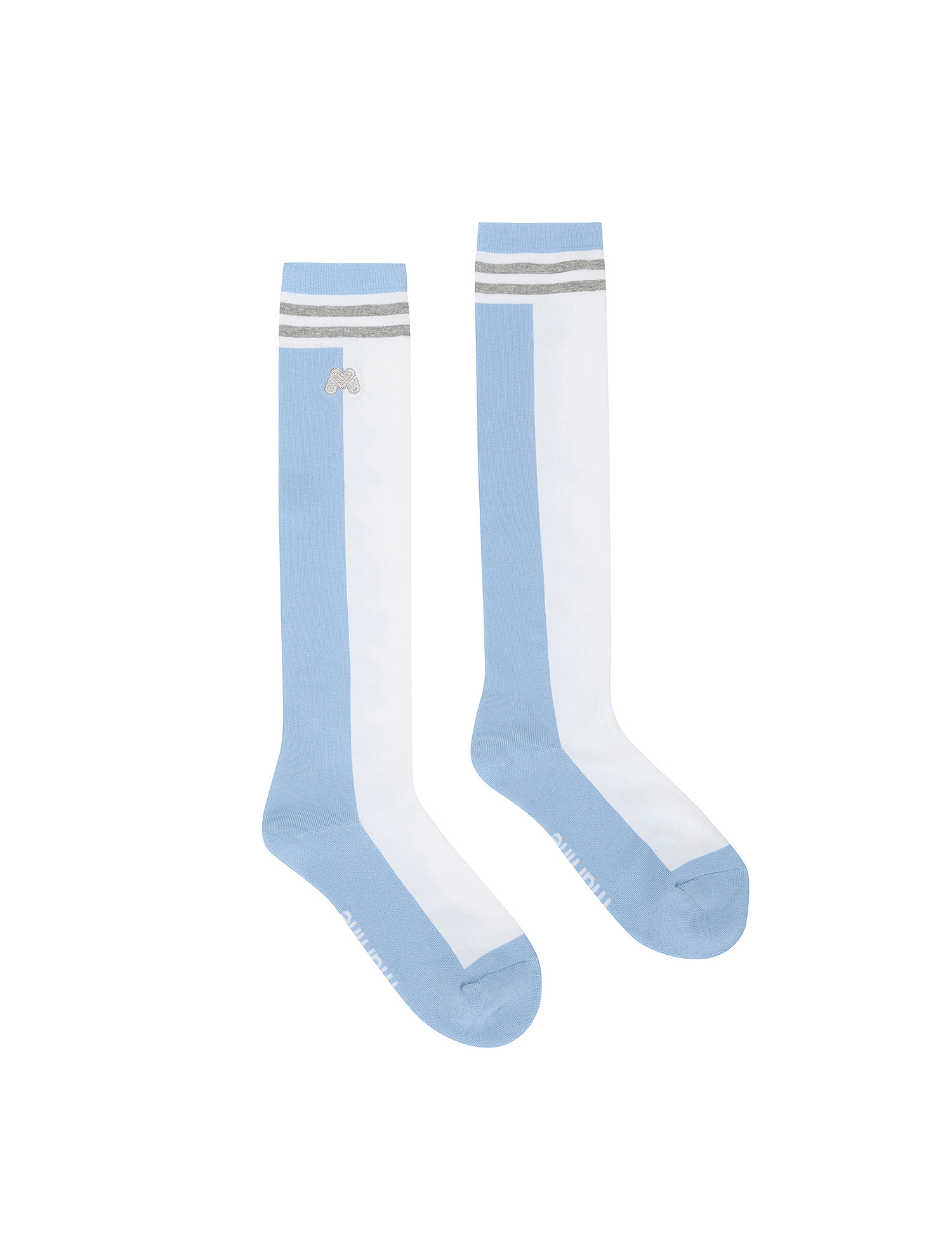 Unbalance Knee Socks_S/Blue (QWAESC10542)