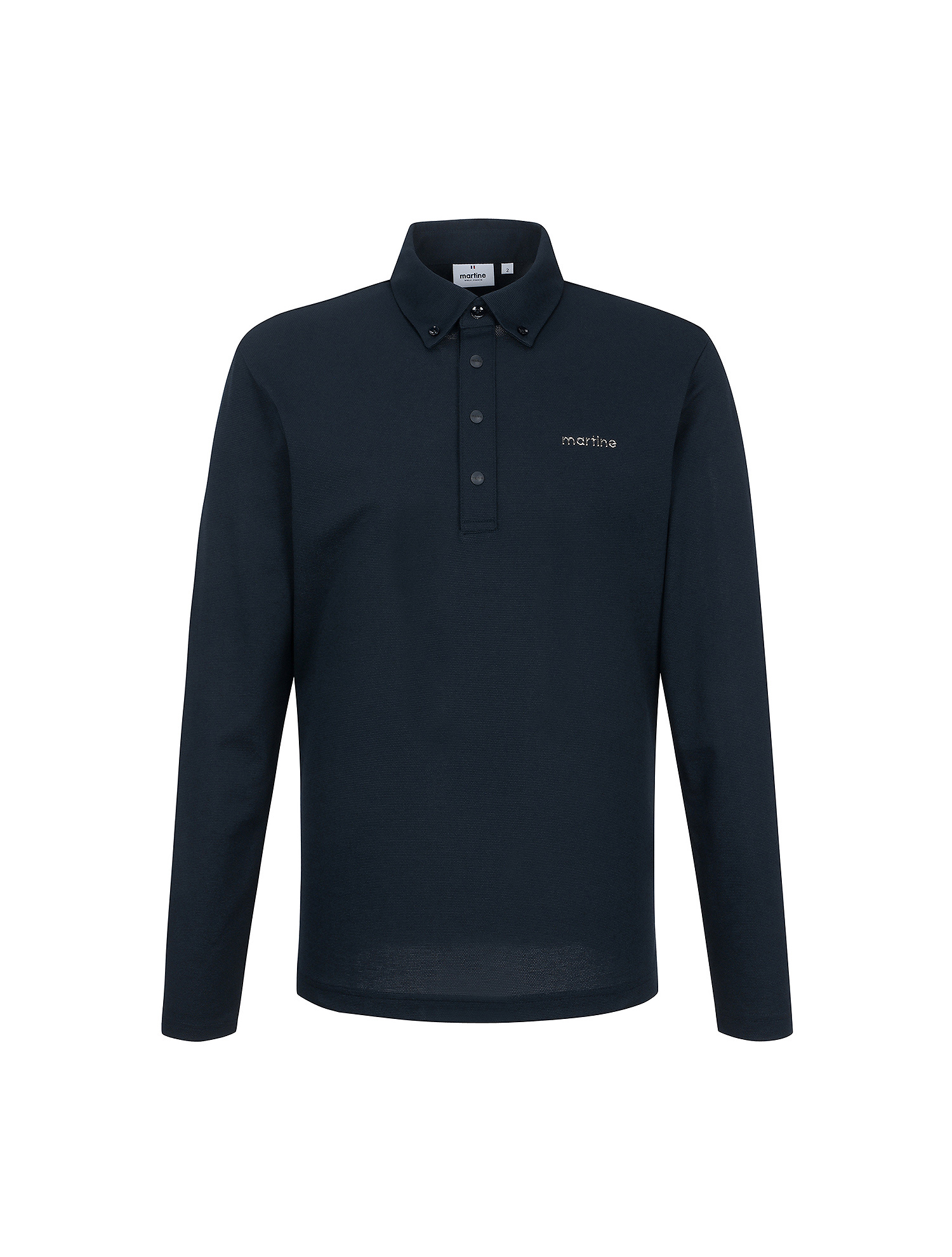 Button Down Polo Shirts_Navy (Men) (QM0EKS10349)