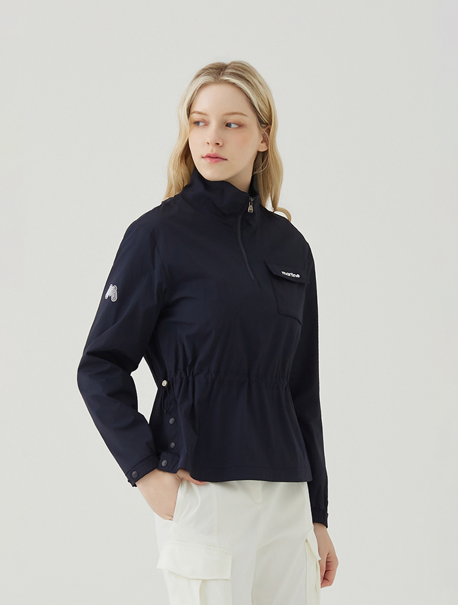 Half Zip-up Windbreaker_Navy (QW0EJP10449)
