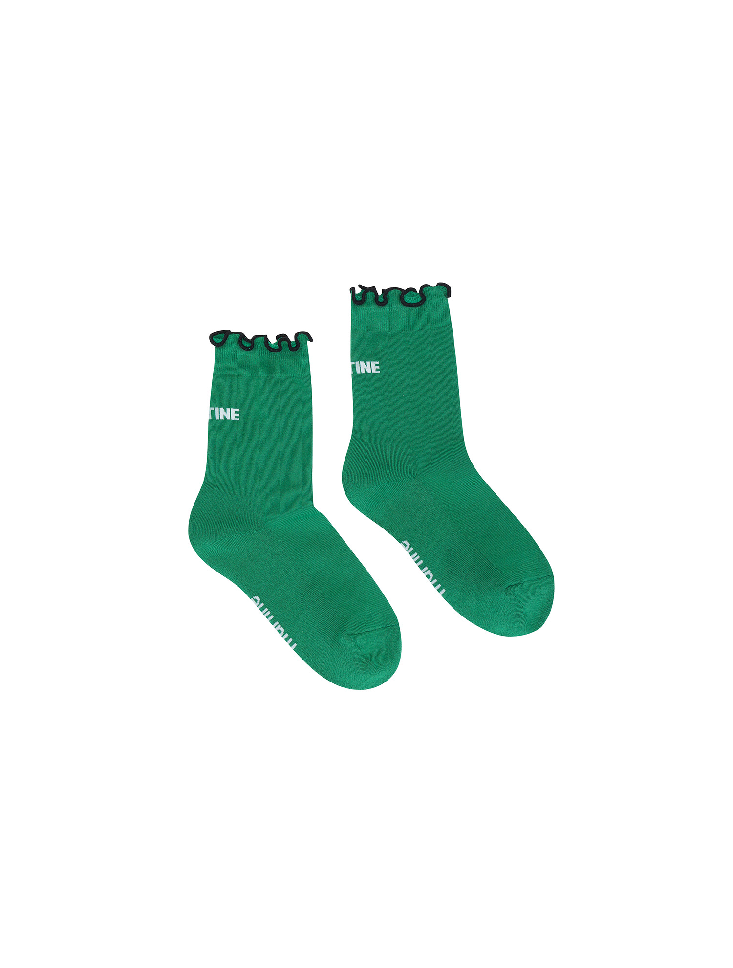 Frill Middle Socks_Green (QWAESC20222)