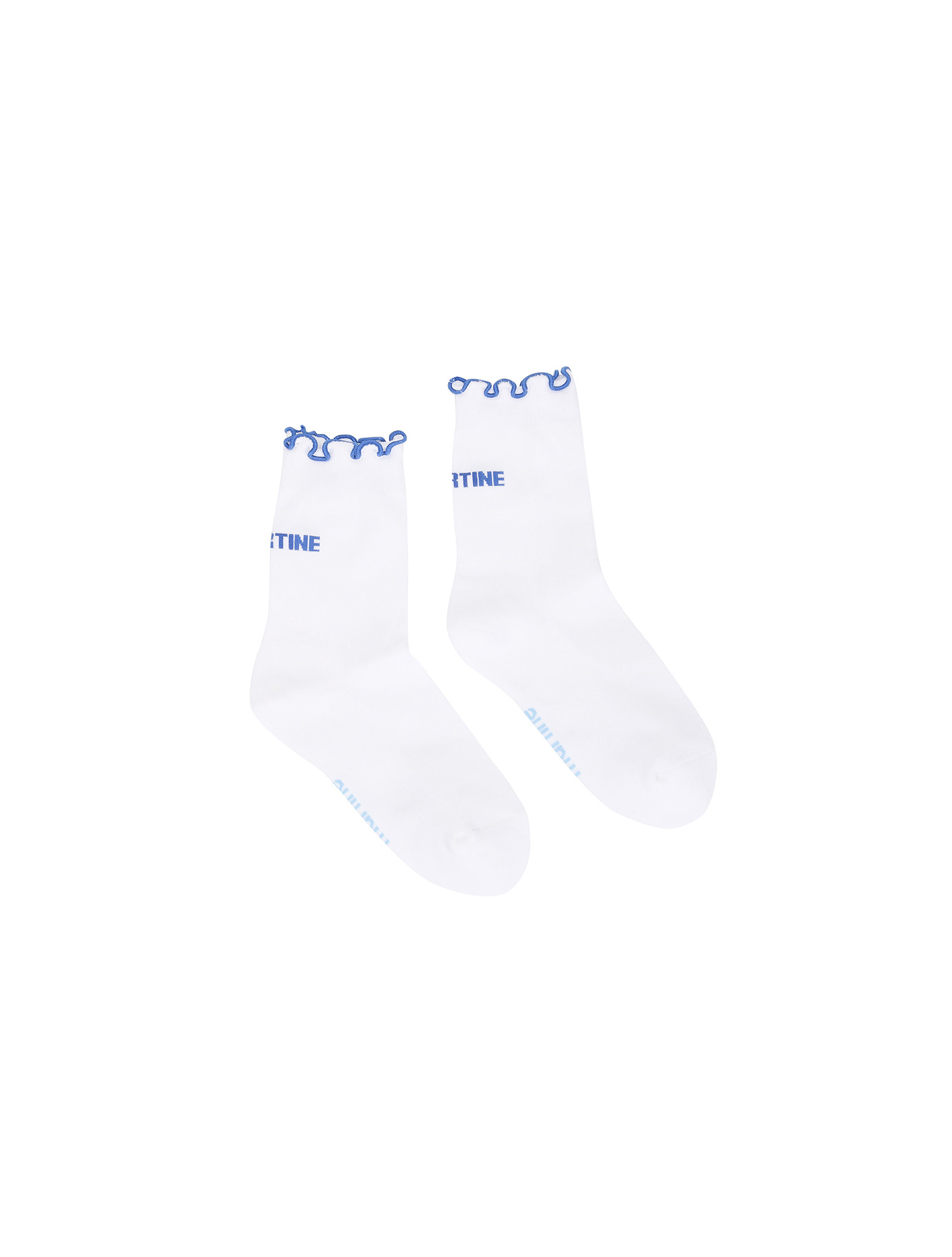 Frill Middle Socks_Blue (QWAESC20243)