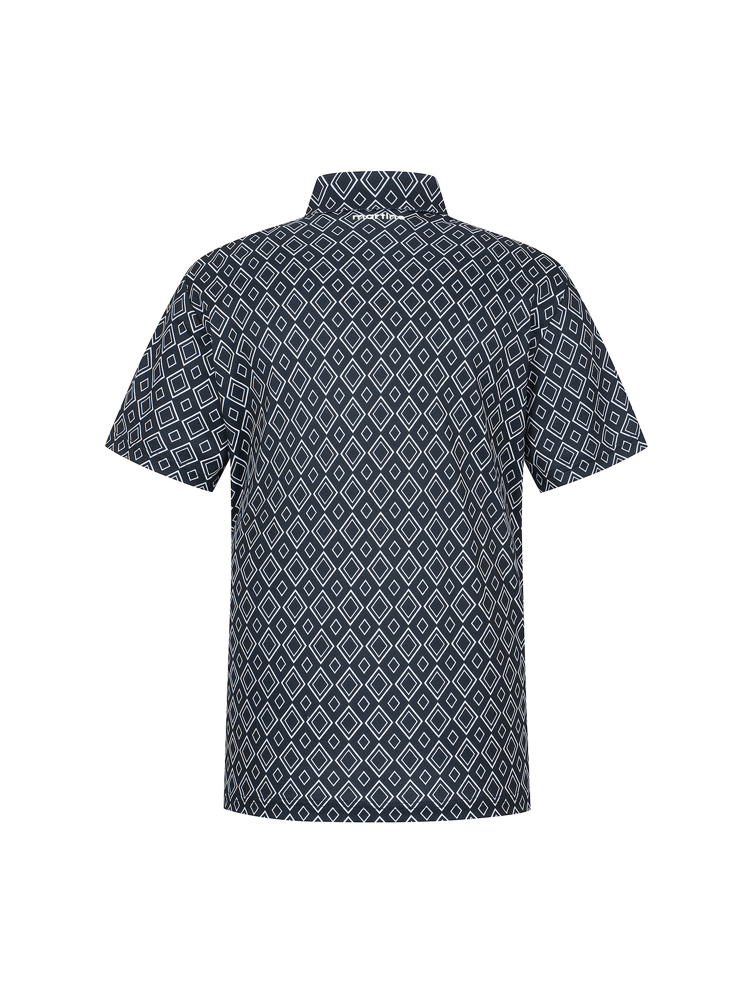Argyle Print Slim Fit Shirts_Navy (Men) (QM0EKS20449)