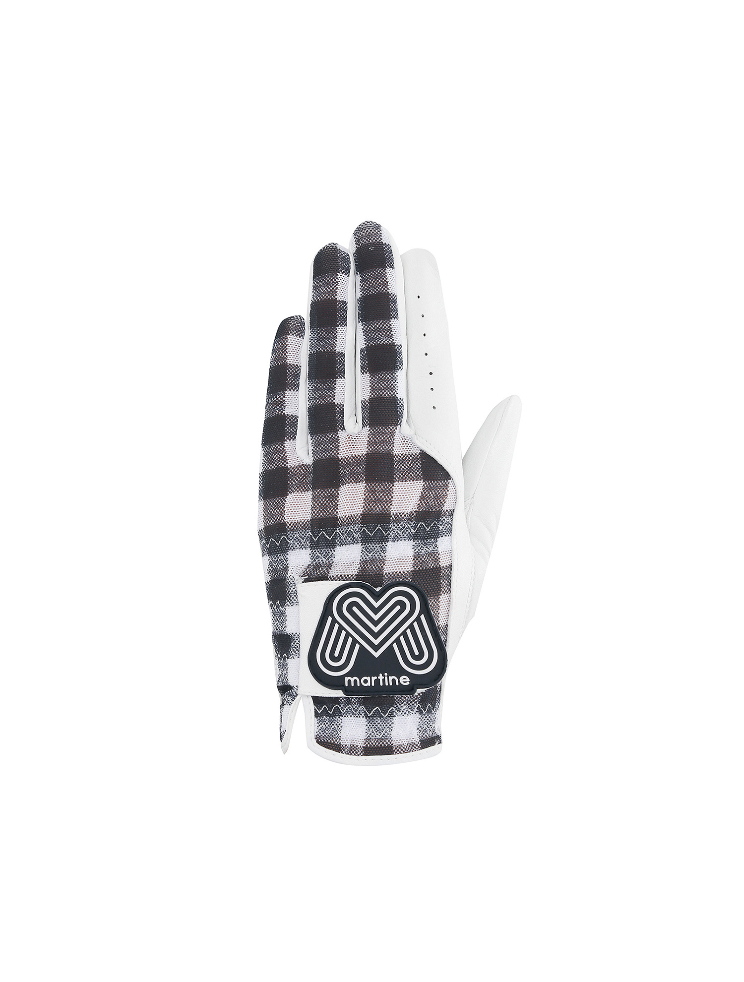 Gingham Check Mesh Gloves_Navy (QWAEGL20149)
