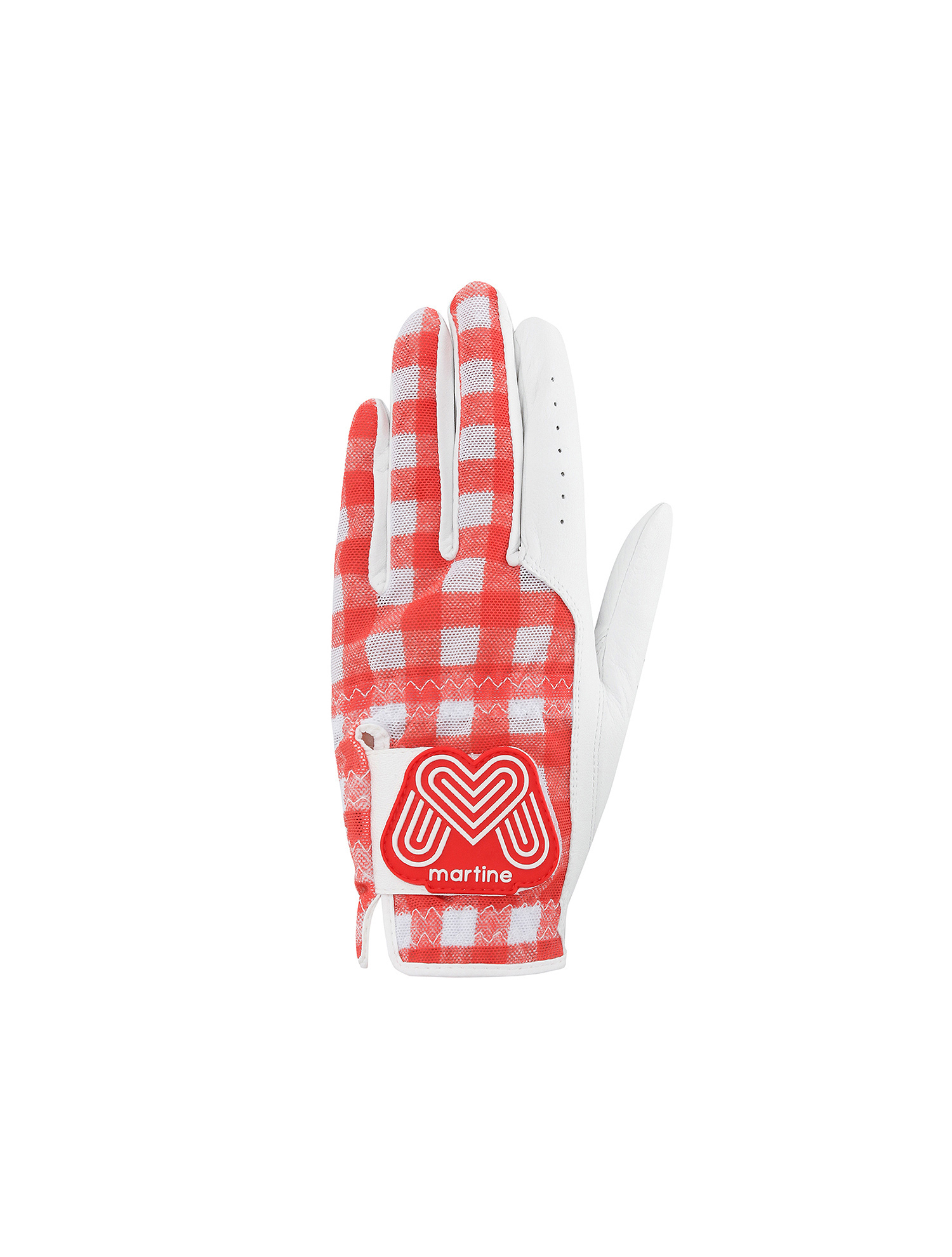 Gingham Check Mesh Gloves_Red (QWAEGL20176)