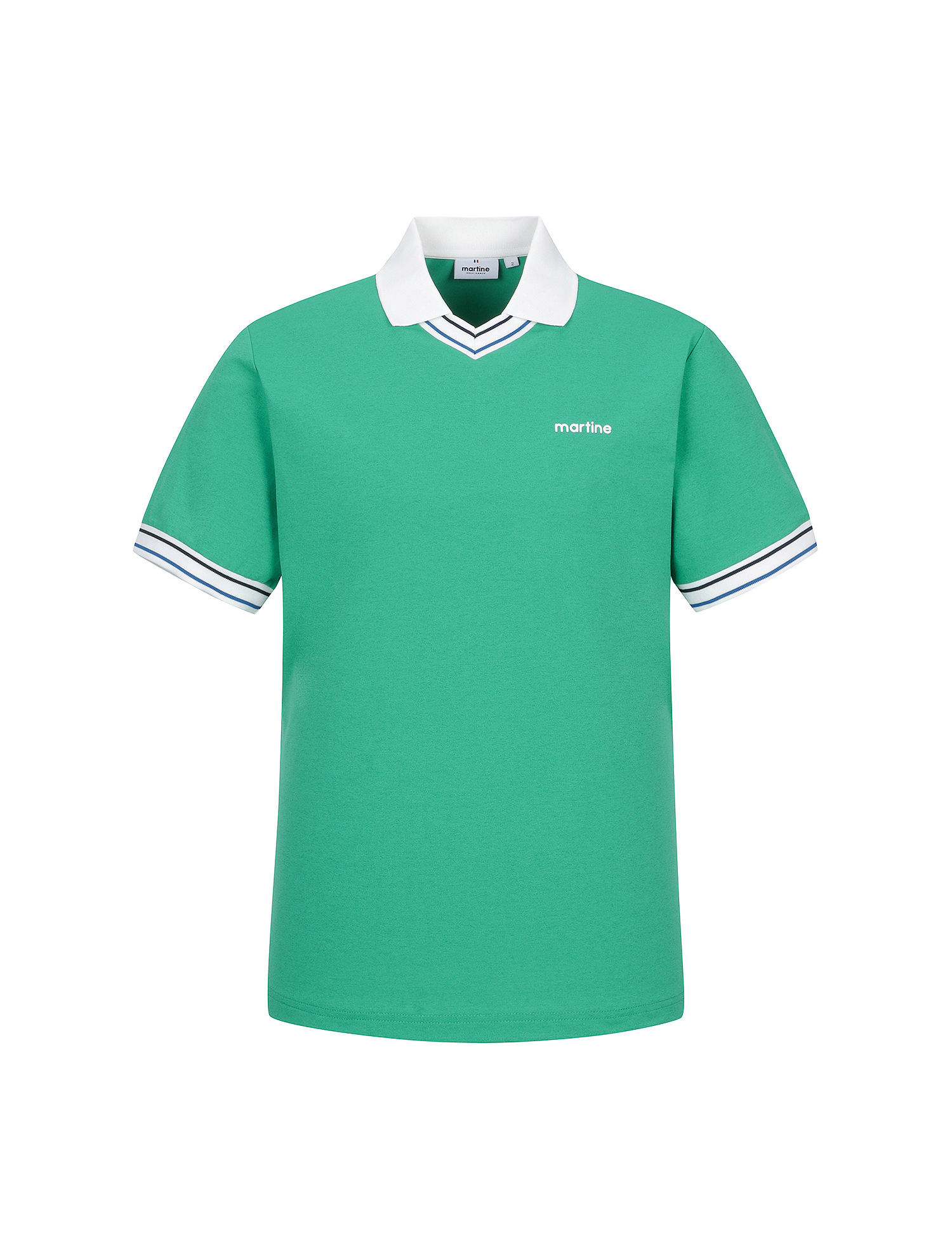 V Neck Polo Shirts_Green (Men) (QM0EKS21222)