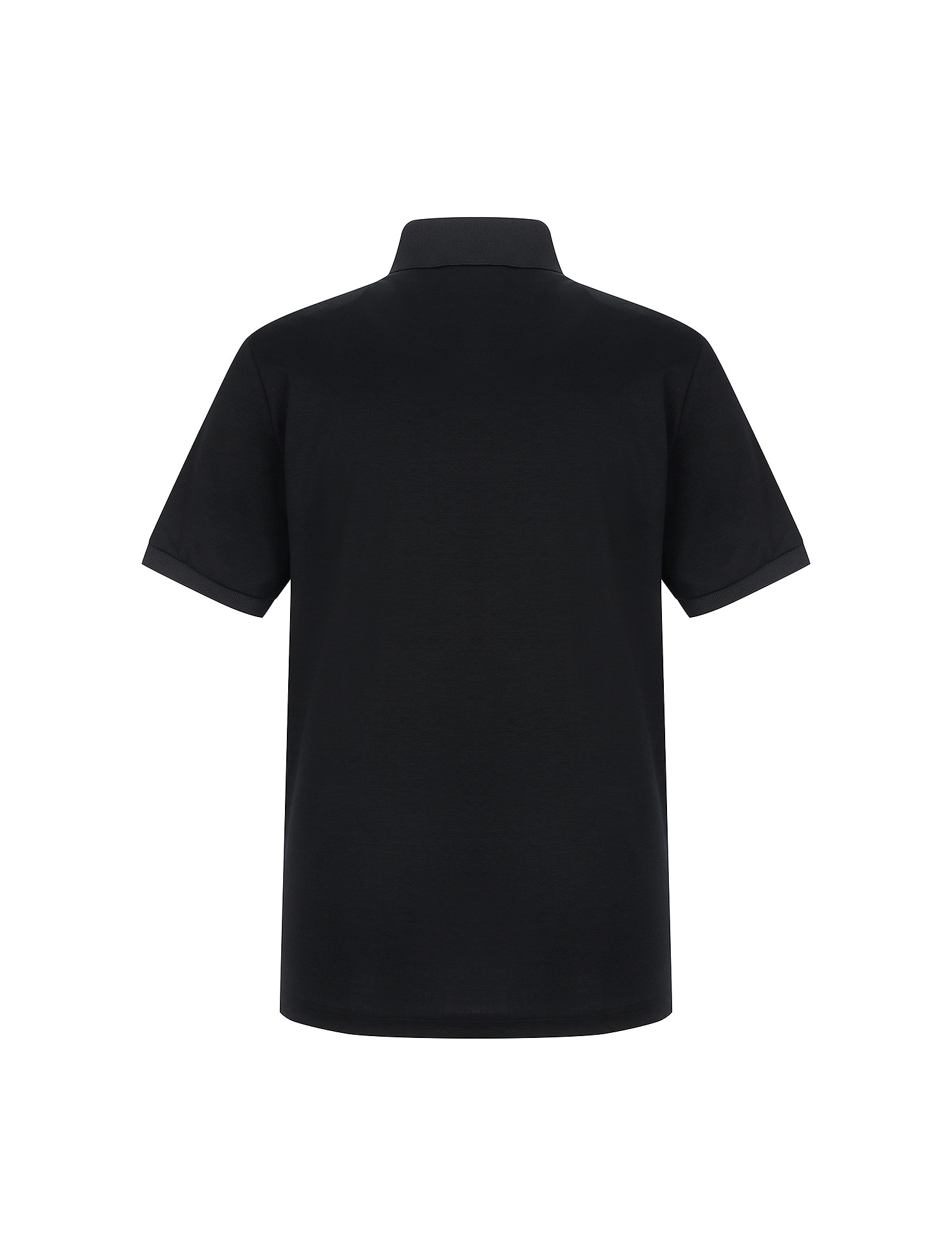Silket Polo Shirts_Black (Men) (QM0EKS20539)