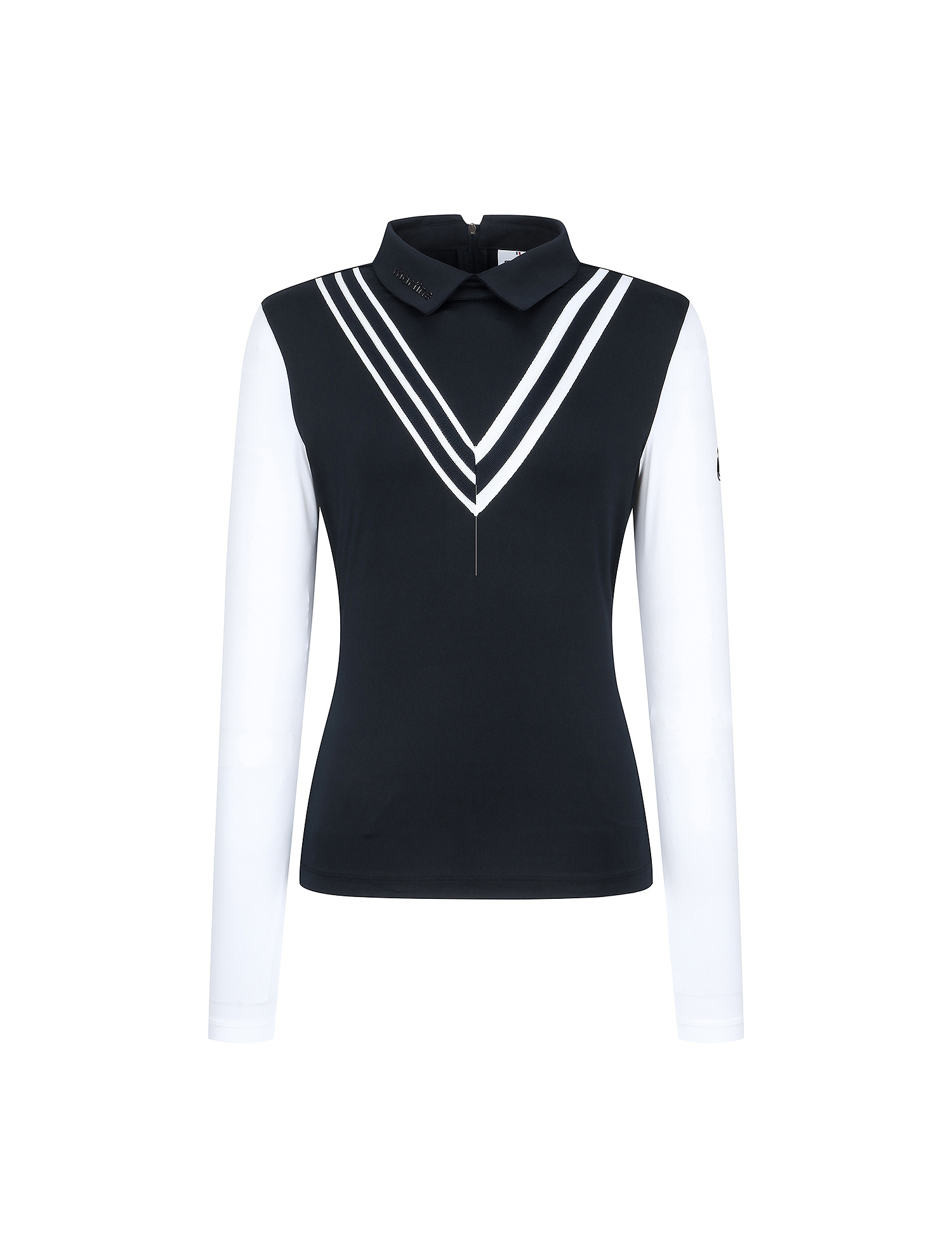 Chevron Cooling Sleeve T-Shirts_D/Navy (QW0EKS20648)