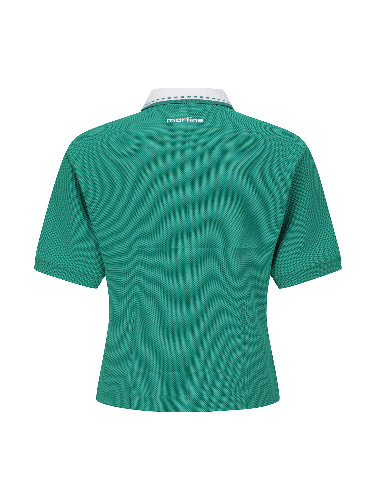 Collar Color Matching Crop Shirts_Green (QW0EKS21022)