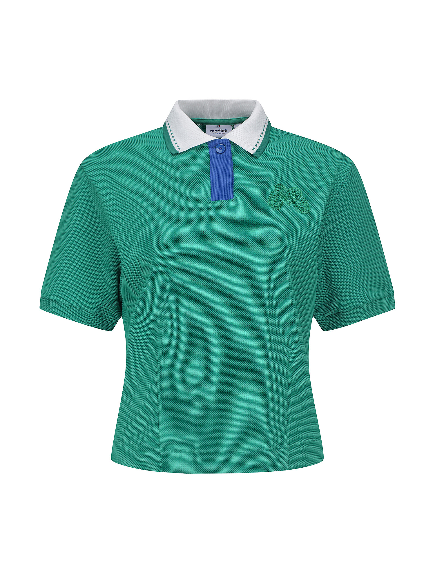Collar Color Matching Crop Shirts_Green (QW0EKS21022)