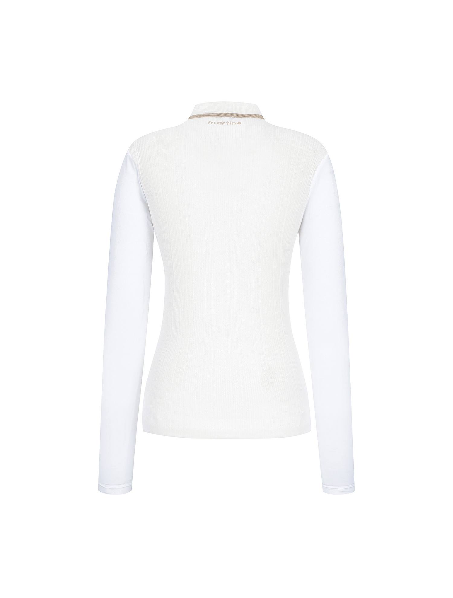 Ribbed Knit Cooling Sleeve T-Shirts_White (QW0EKS20531)
