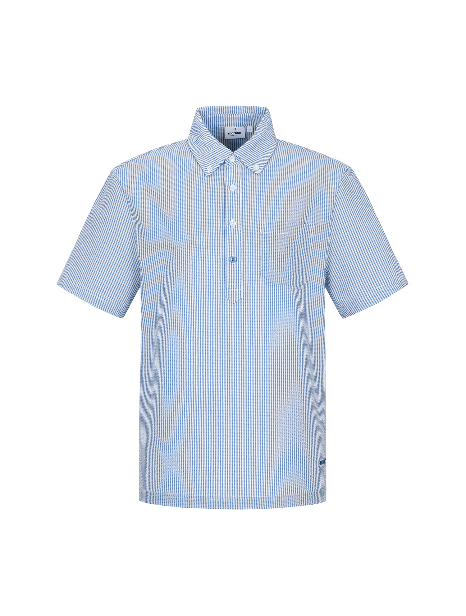 Seersucker Button Down Shirts_Blue (Men) (QM0EKS20943)