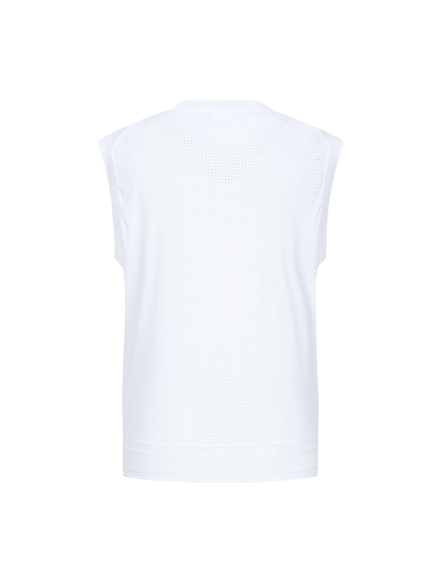 Perforated Fabric Jersey Vest_White (QW0EKS21231)