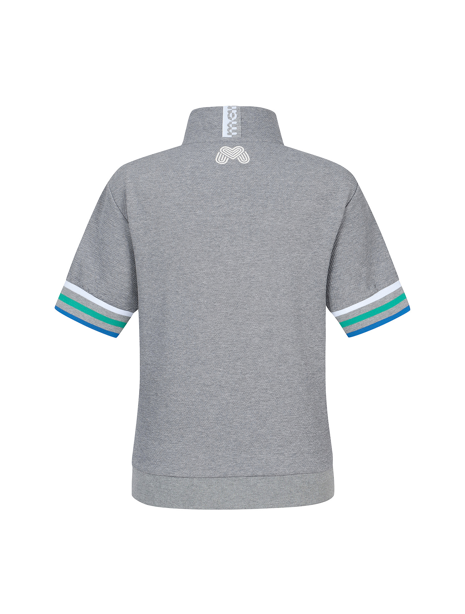 Half Zip-up Color Matching T-Shirts_M/Grey (QW0EKS20936)