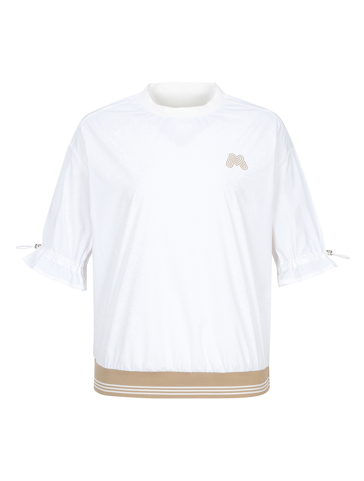 Puff Sleeve Round Neck Shirts_White (QW0EKS21131)