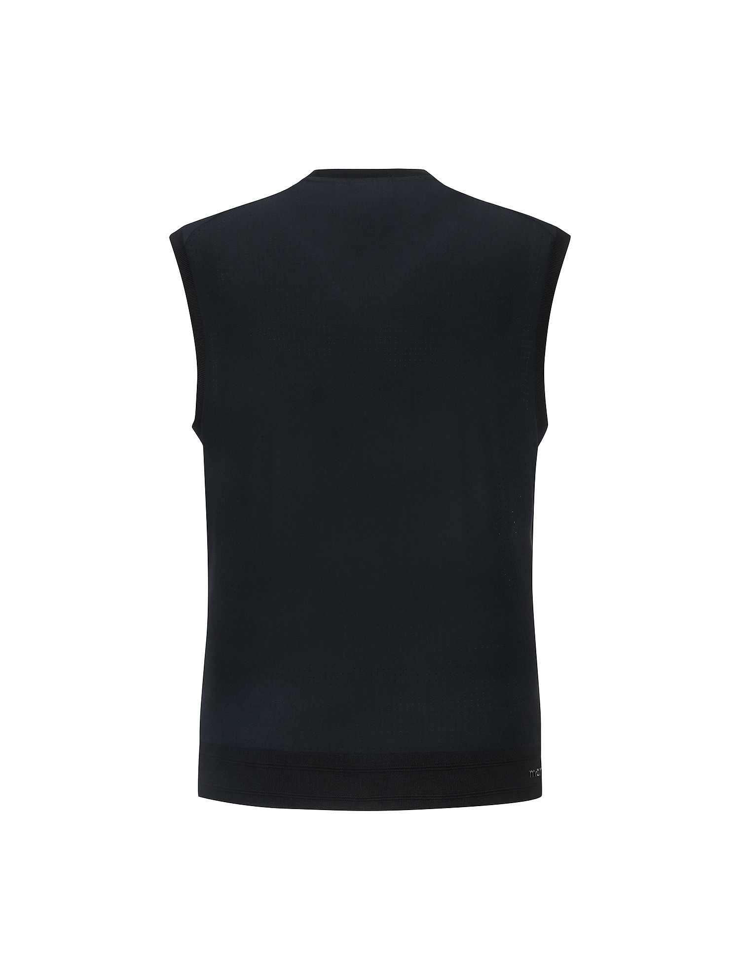Perforated Fabric Jersey Vest_Black (QW0EKS21239)