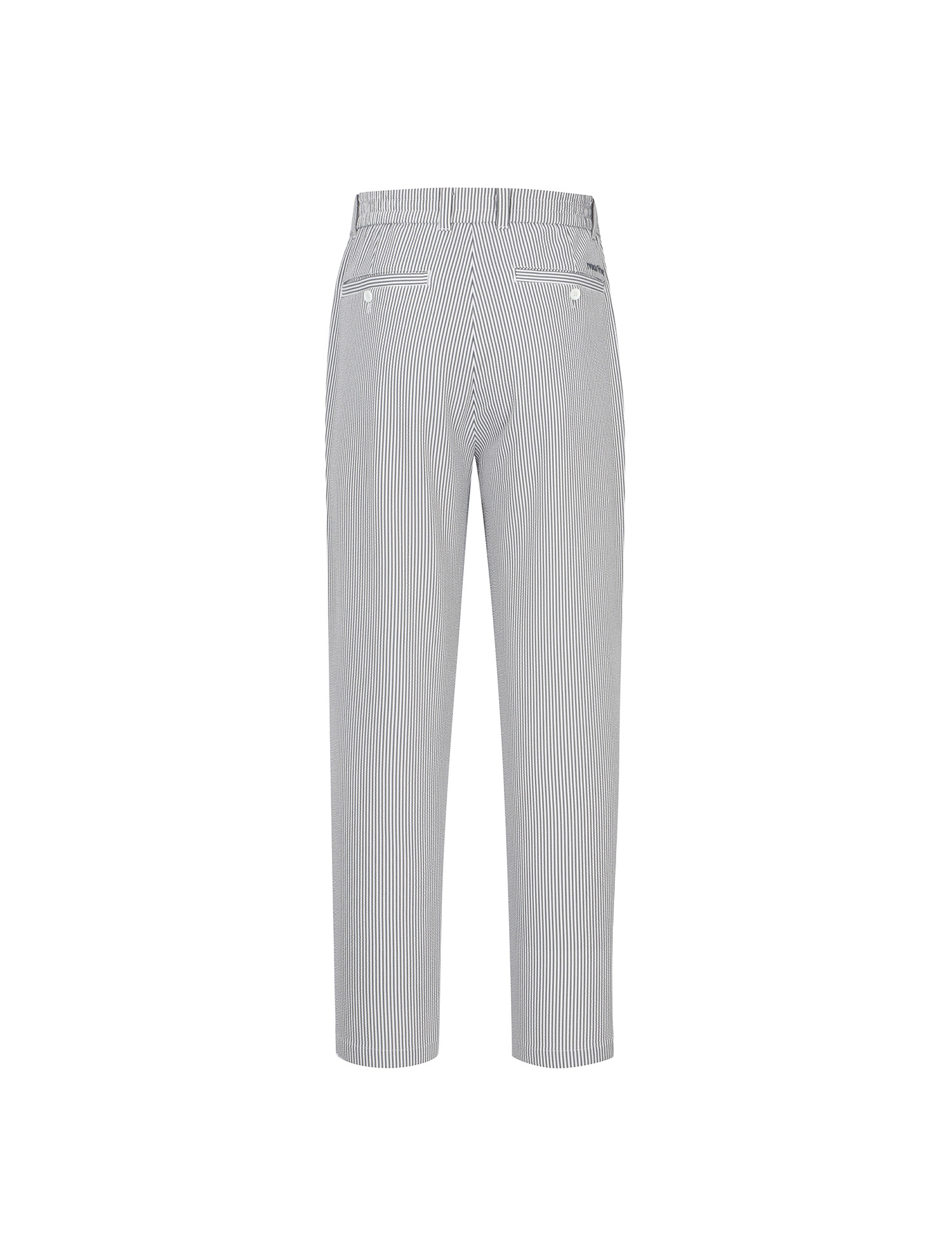 Seersucker Baggy Fit Pants_Grey (Men) (QM0ESL20634)