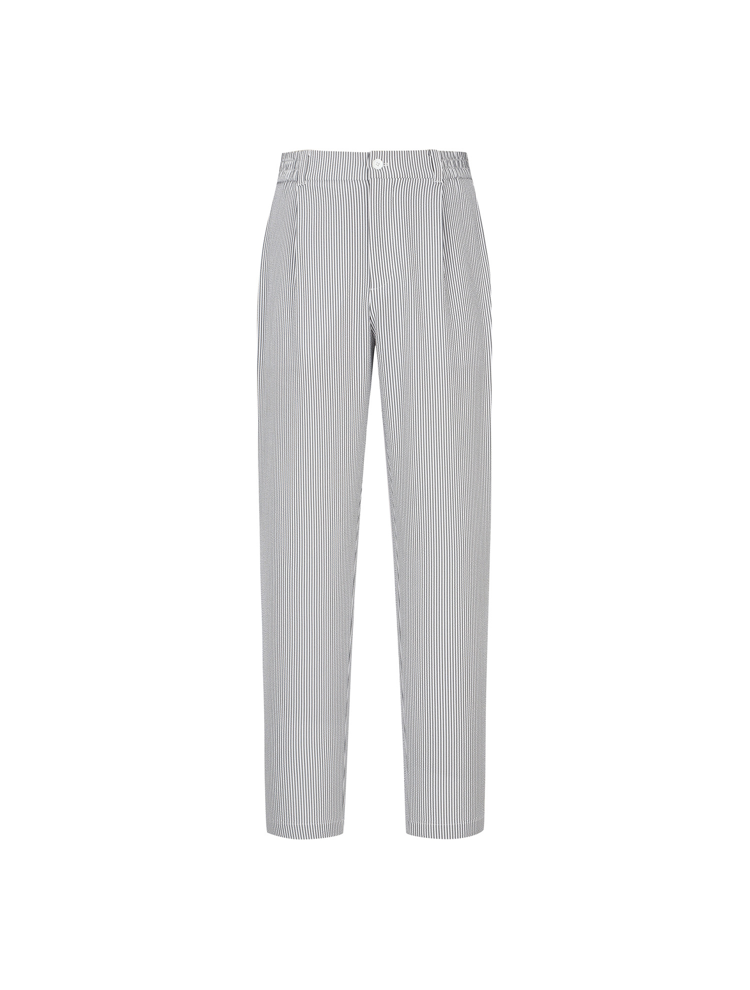 Seersucker Baggy Fit Pants_Grey (Men) (QM0ESL20634)