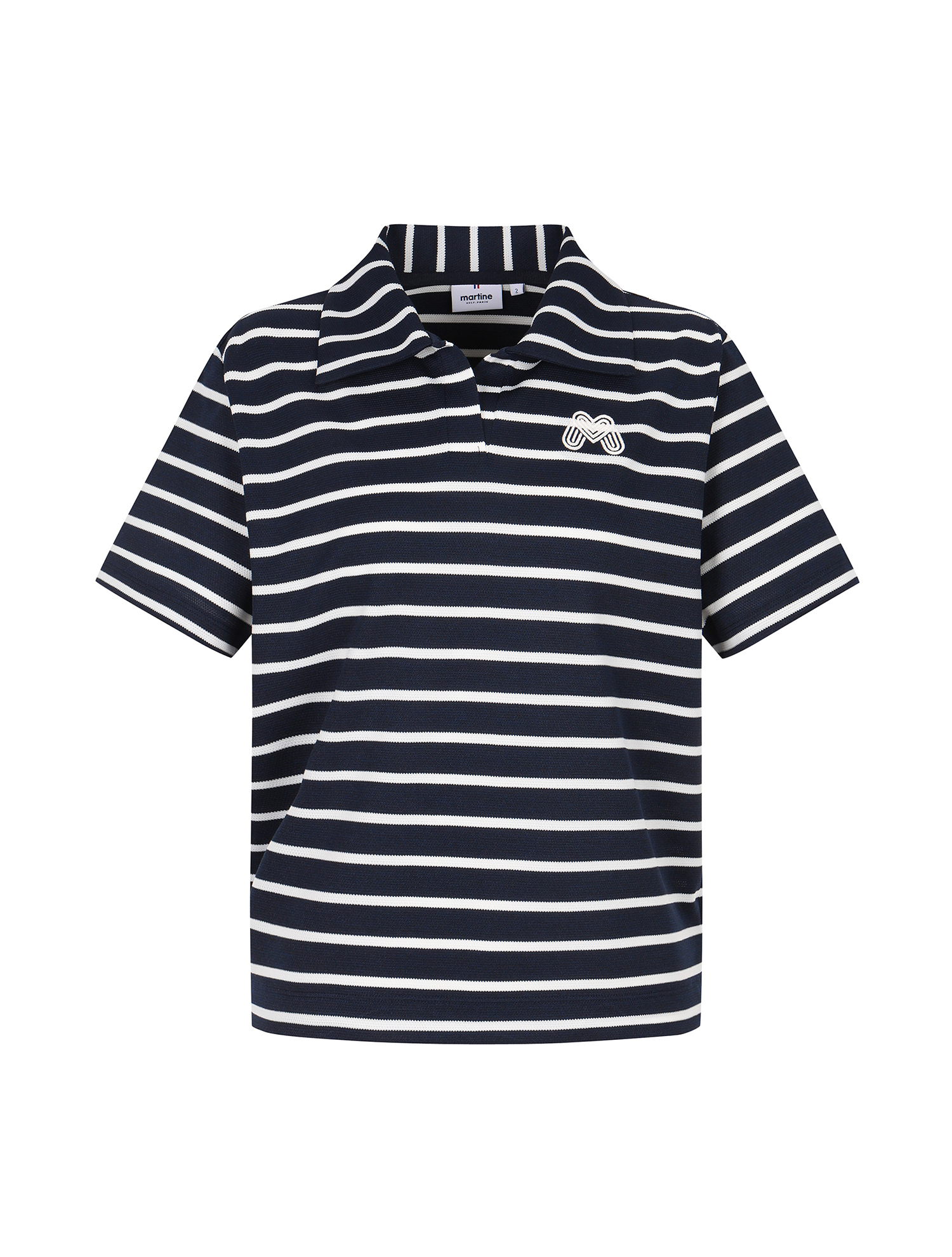 Waffle Stripe T-Shirts_Navy (QW0EKS21649)