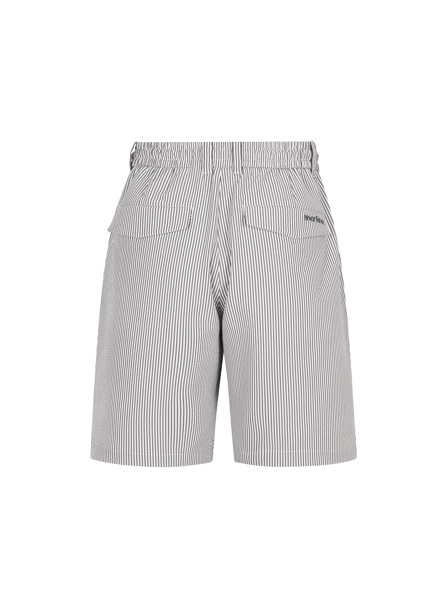 Seersucker Half Pants_Grey (Men) (QM0ESP20234)