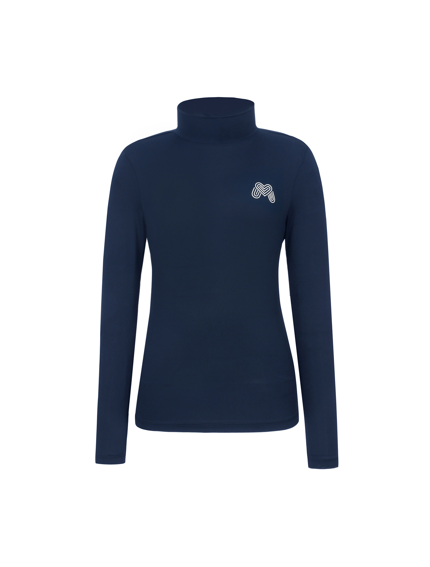 [Essential] Exclusive High Neck T-Shirts_Navy (QW0EKS25249)